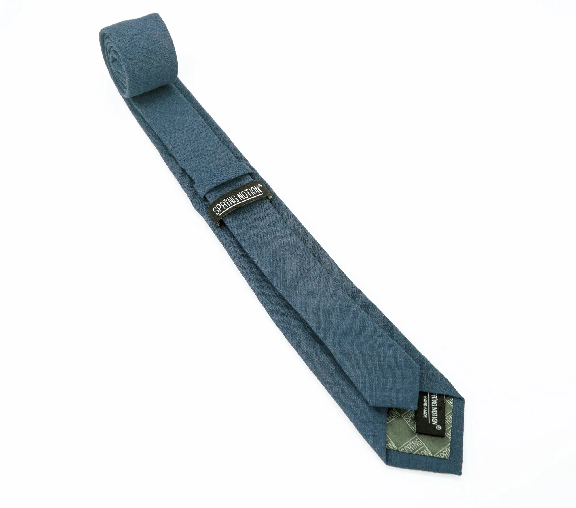 Men's Linen Blend Skinny Necktie