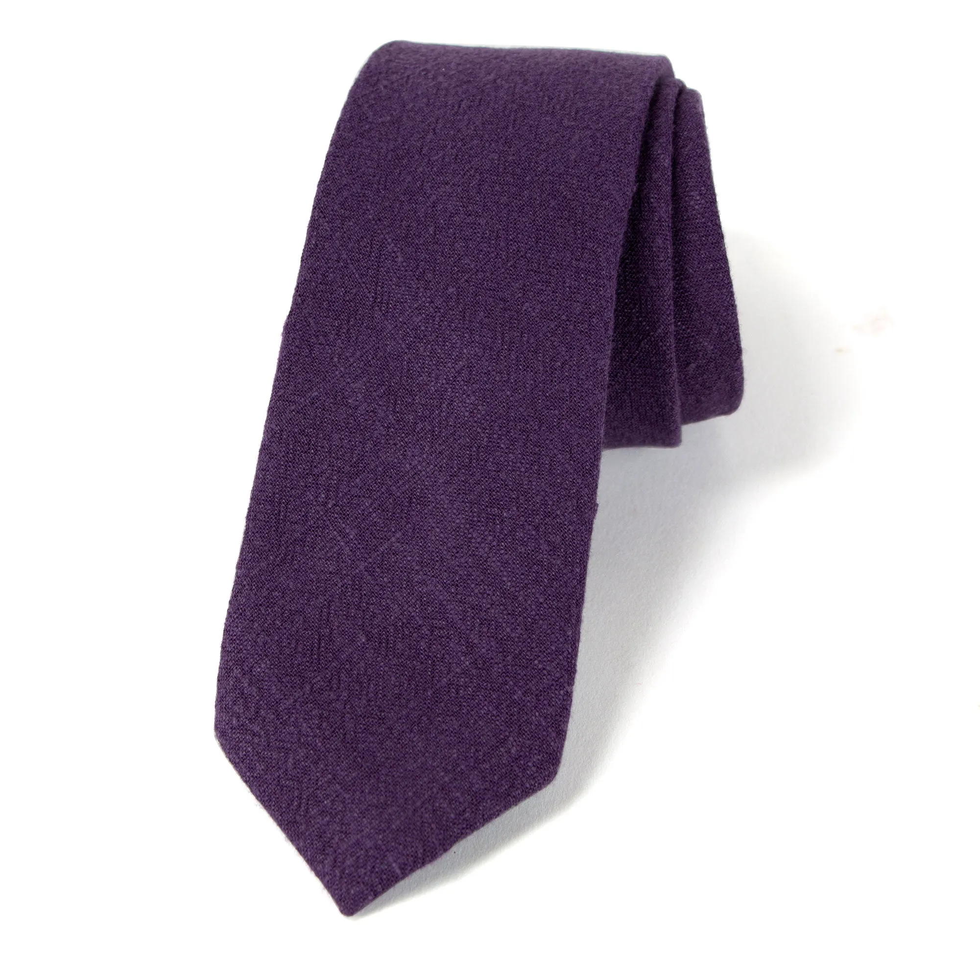 Men's Linen Blend Skinny Necktie