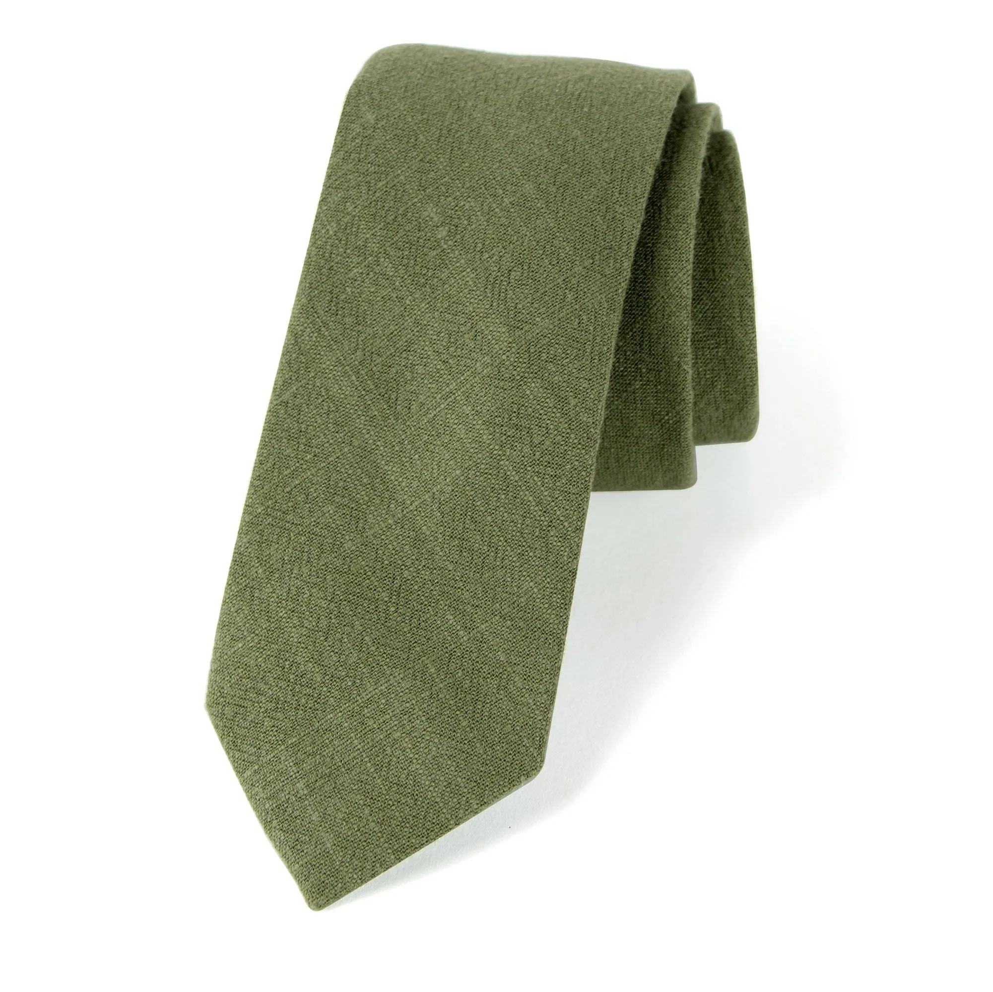 Men's Linen Blend Skinny Necktie