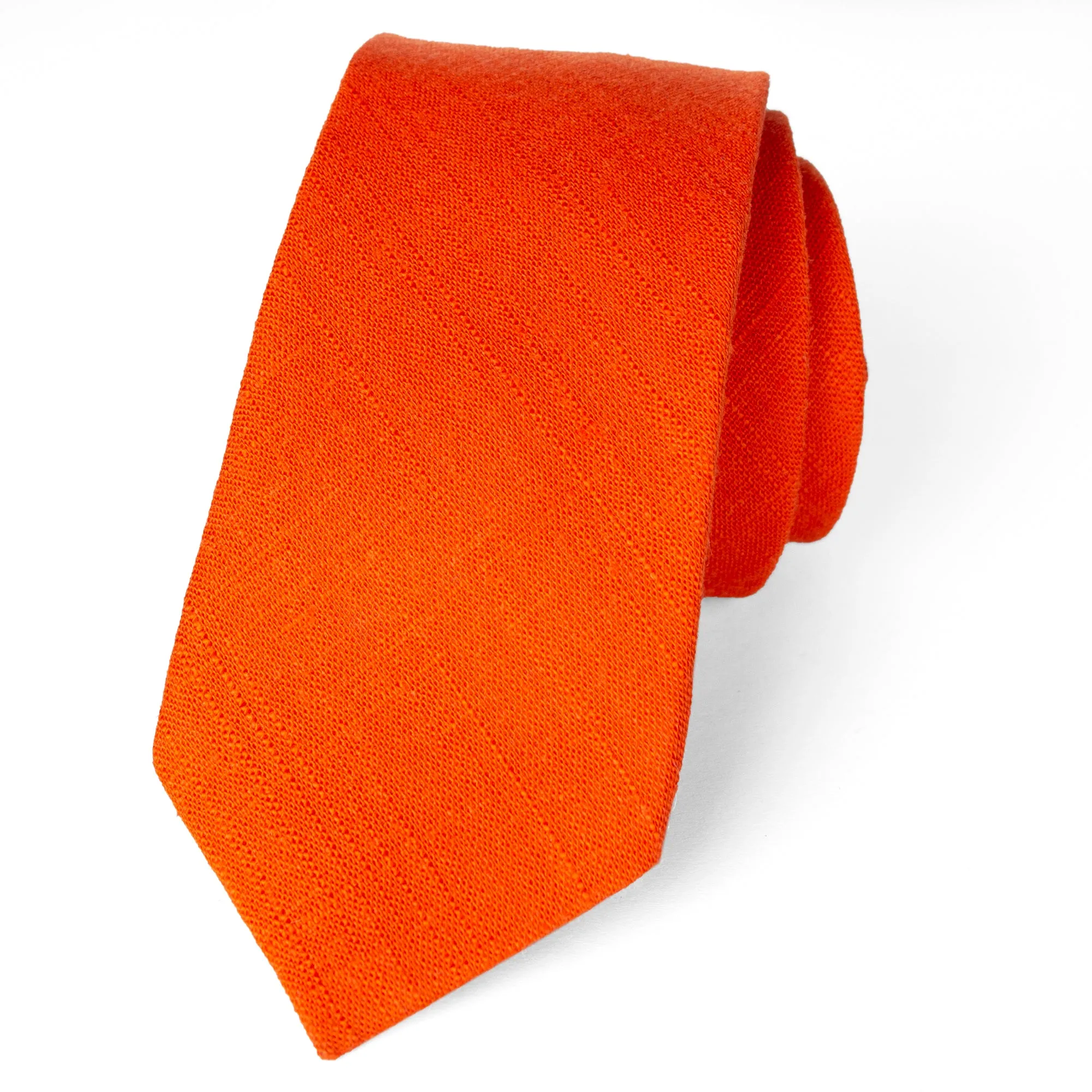 Men's Linen Blend Skinny Necktie