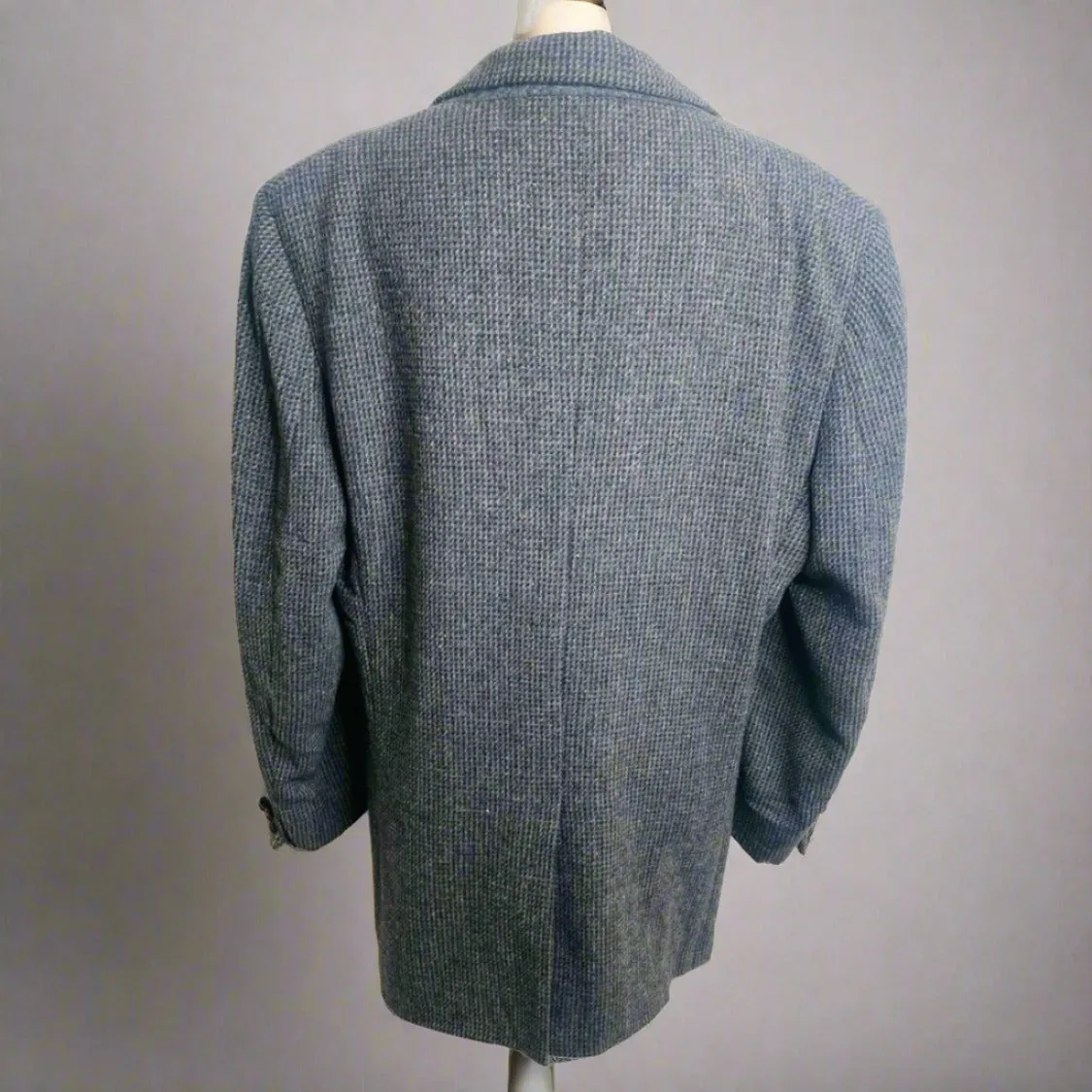 Mens Vintage Grey Stafford Virgin Wool Blazer