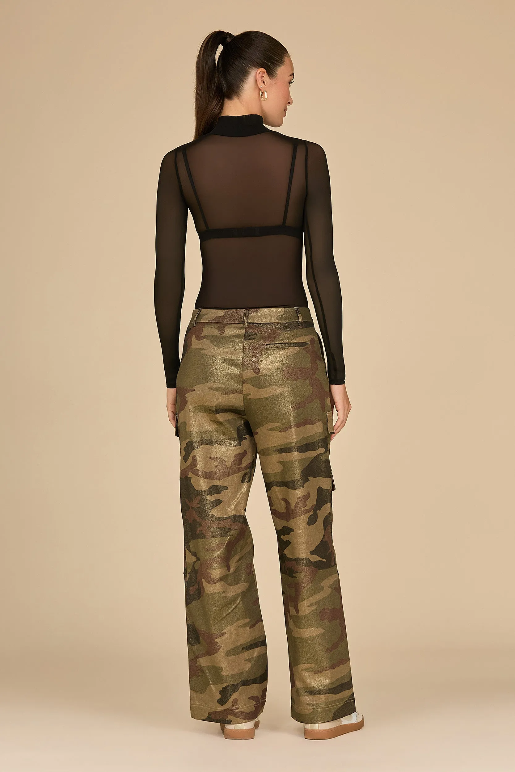 Milan Gold Dusted Cargo Pant - Camo