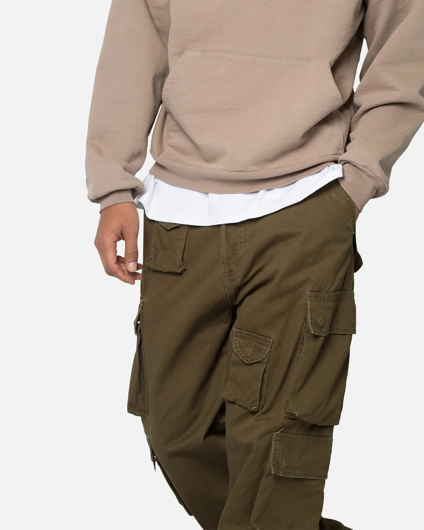 MNML Baggy Cargo Pants Washed Olive