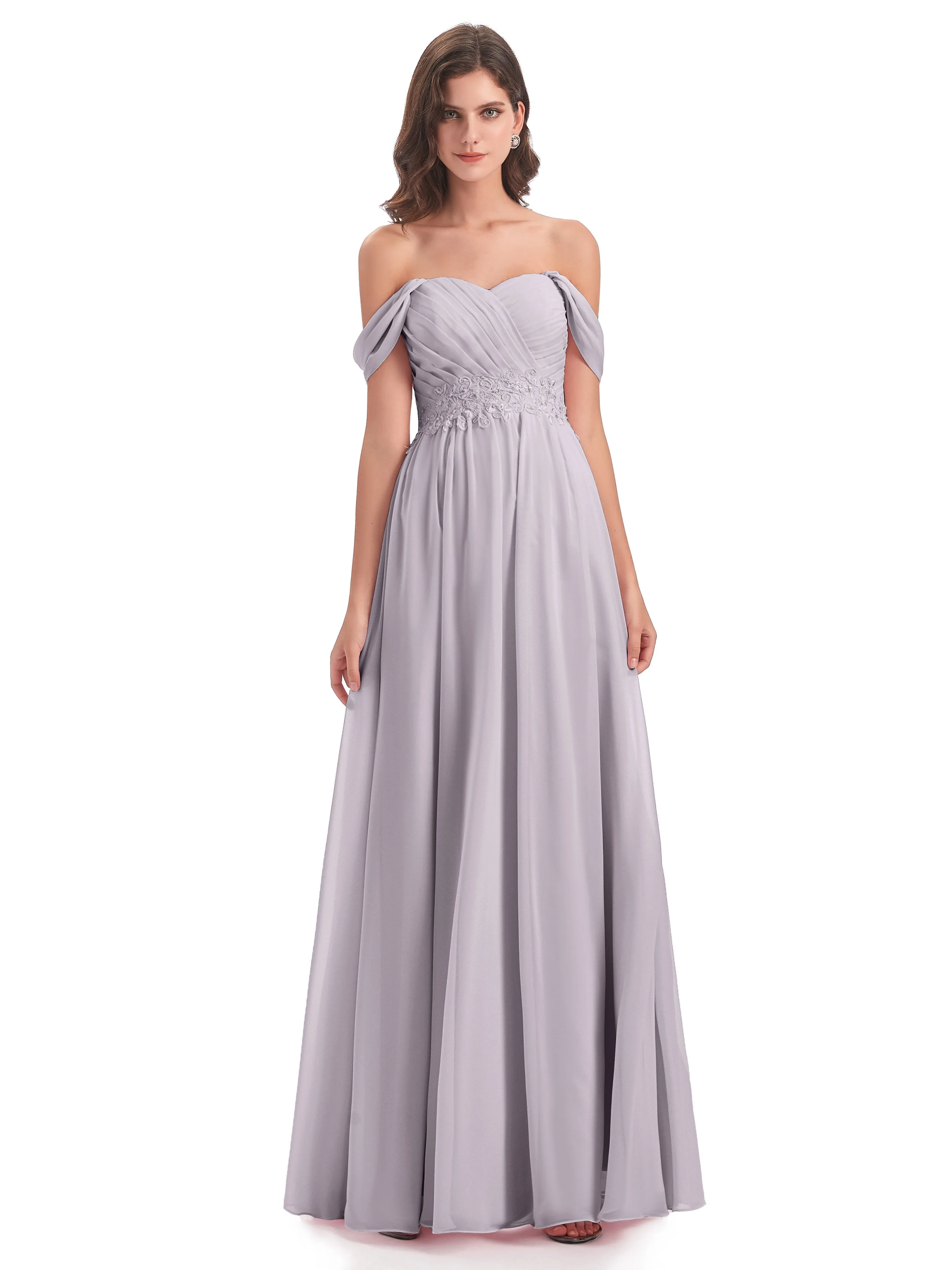 Mollie Sexy Chiffon Off The Shoulder Bridesmaid Dresses