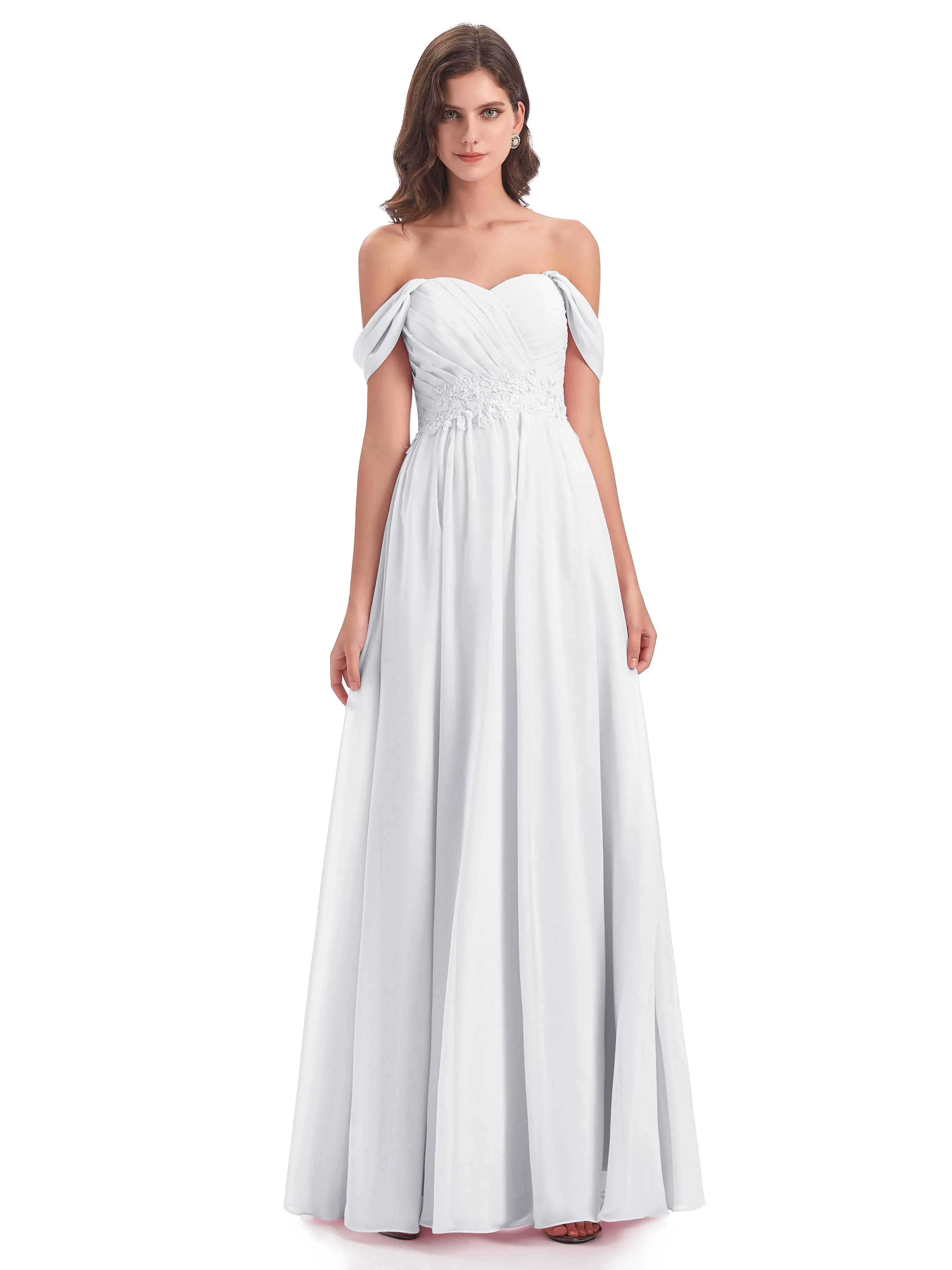 Mollie Sexy Chiffon Off The Shoulder Bridesmaid Dresses