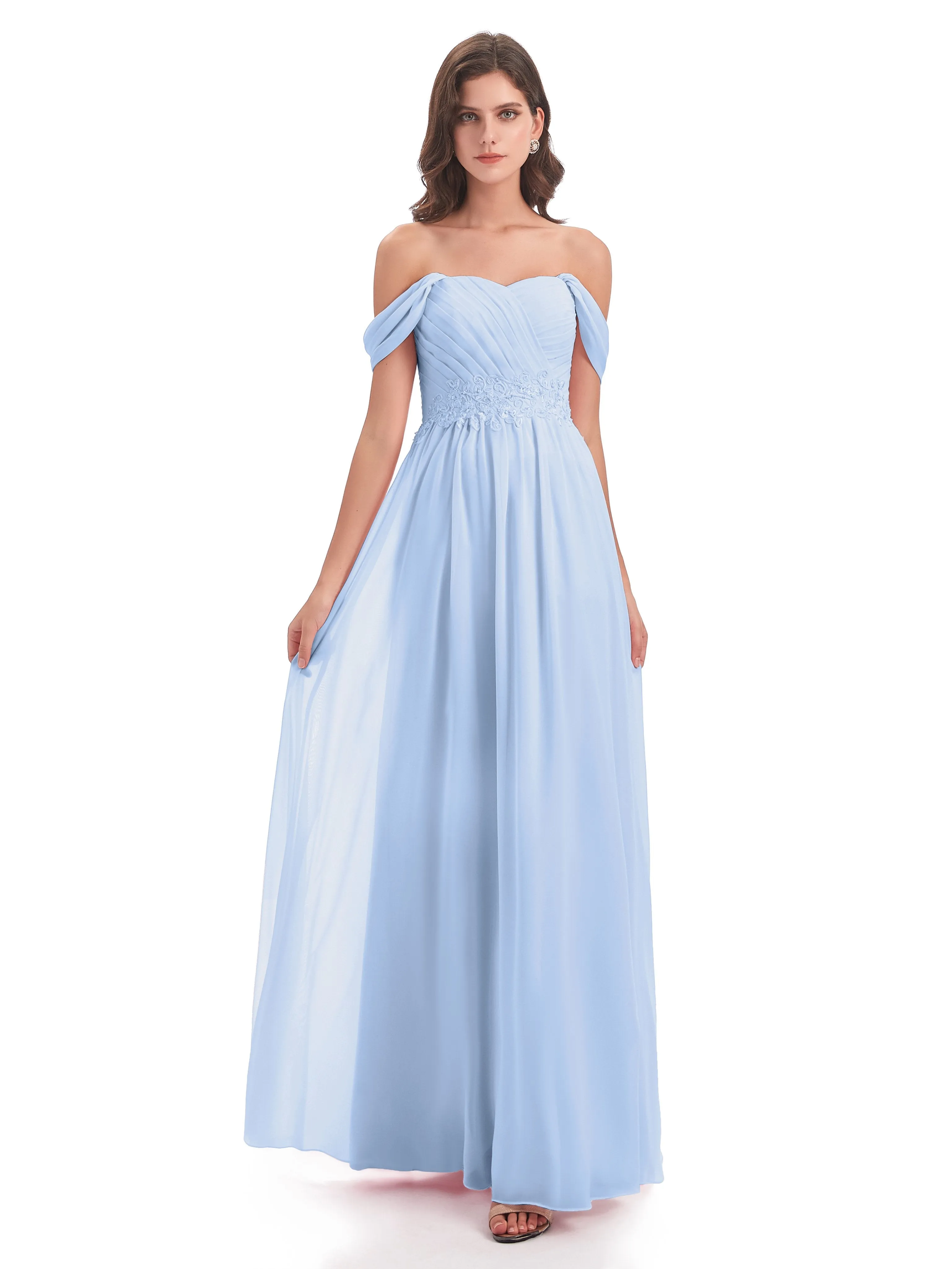 Mollie Sexy Chiffon Off The Shoulder Bridesmaid Dresses