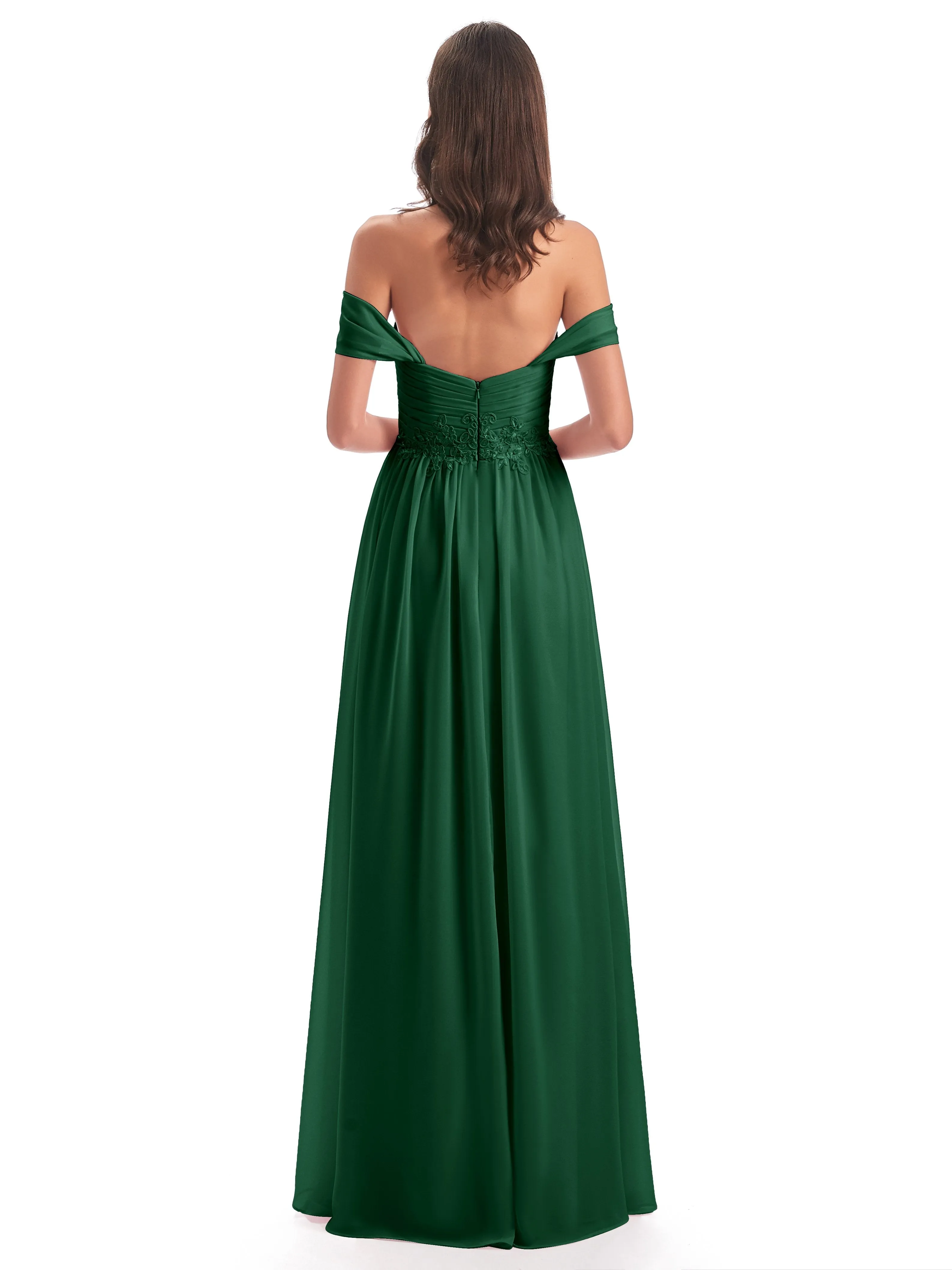 Mollie Sexy Chiffon Off The Shoulder Bridesmaid Dresses