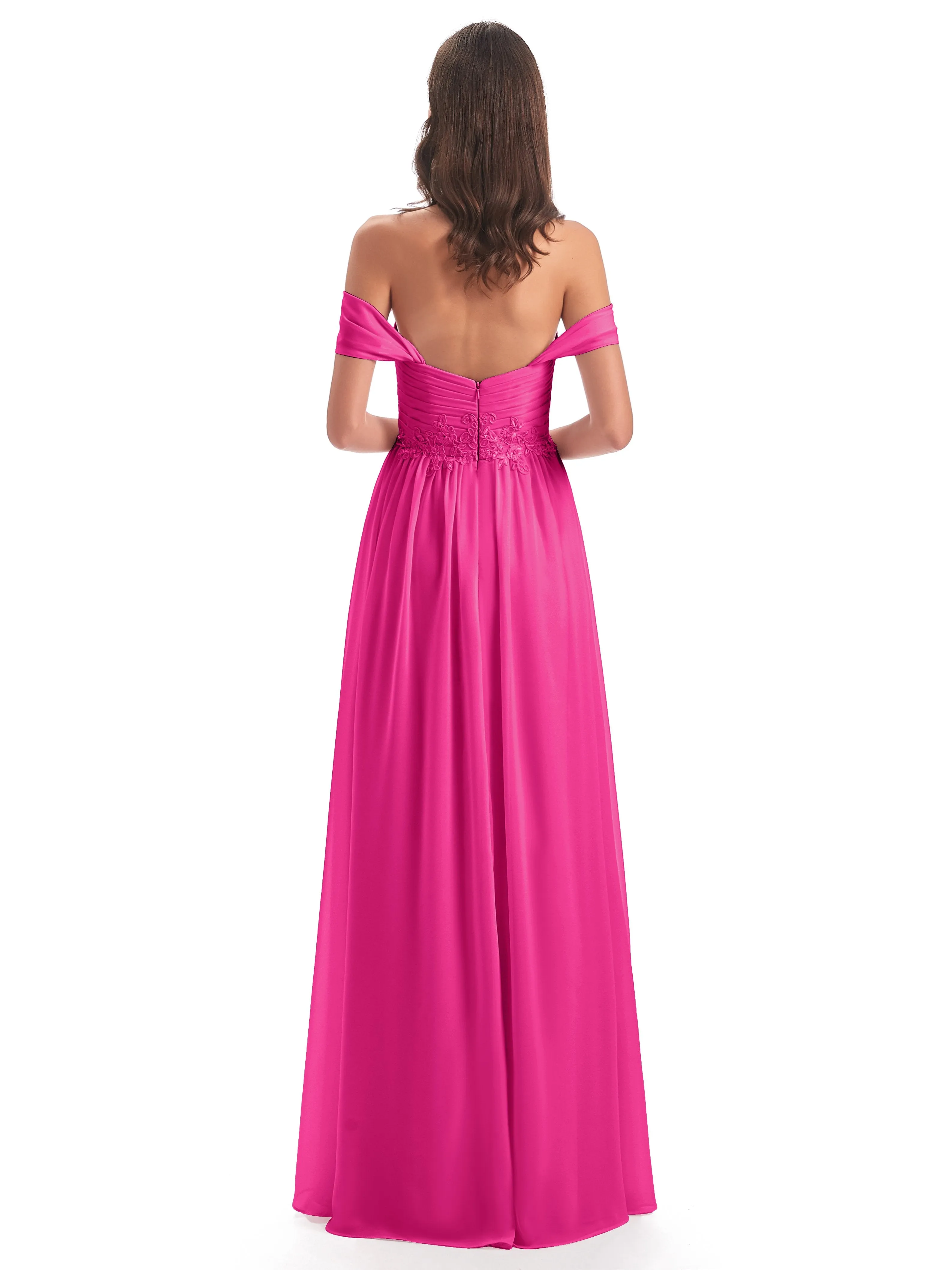 Mollie Sexy Chiffon Off The Shoulder Bridesmaid Dresses