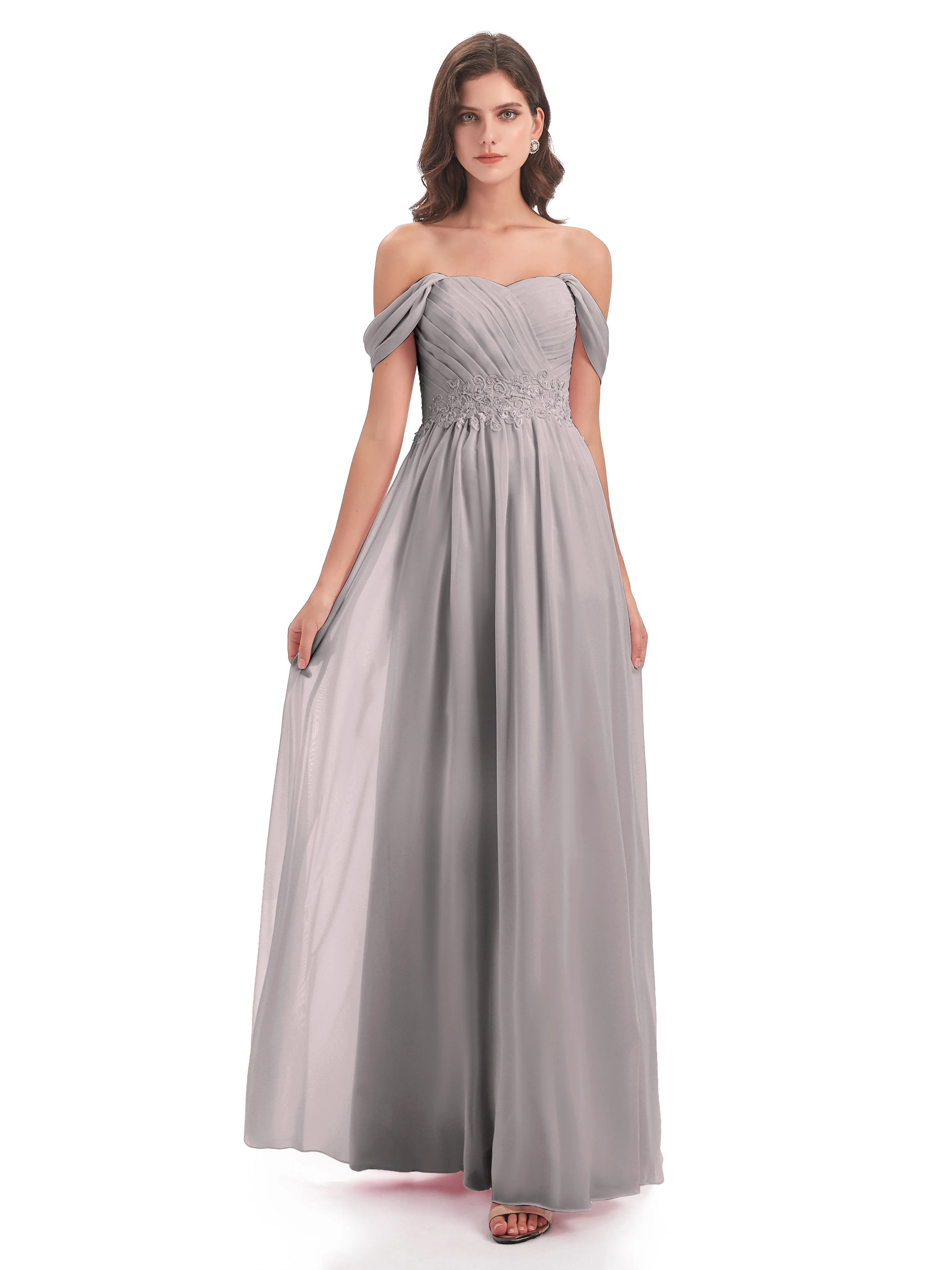 Mollie Sexy Chiffon Off The Shoulder Bridesmaid Dresses