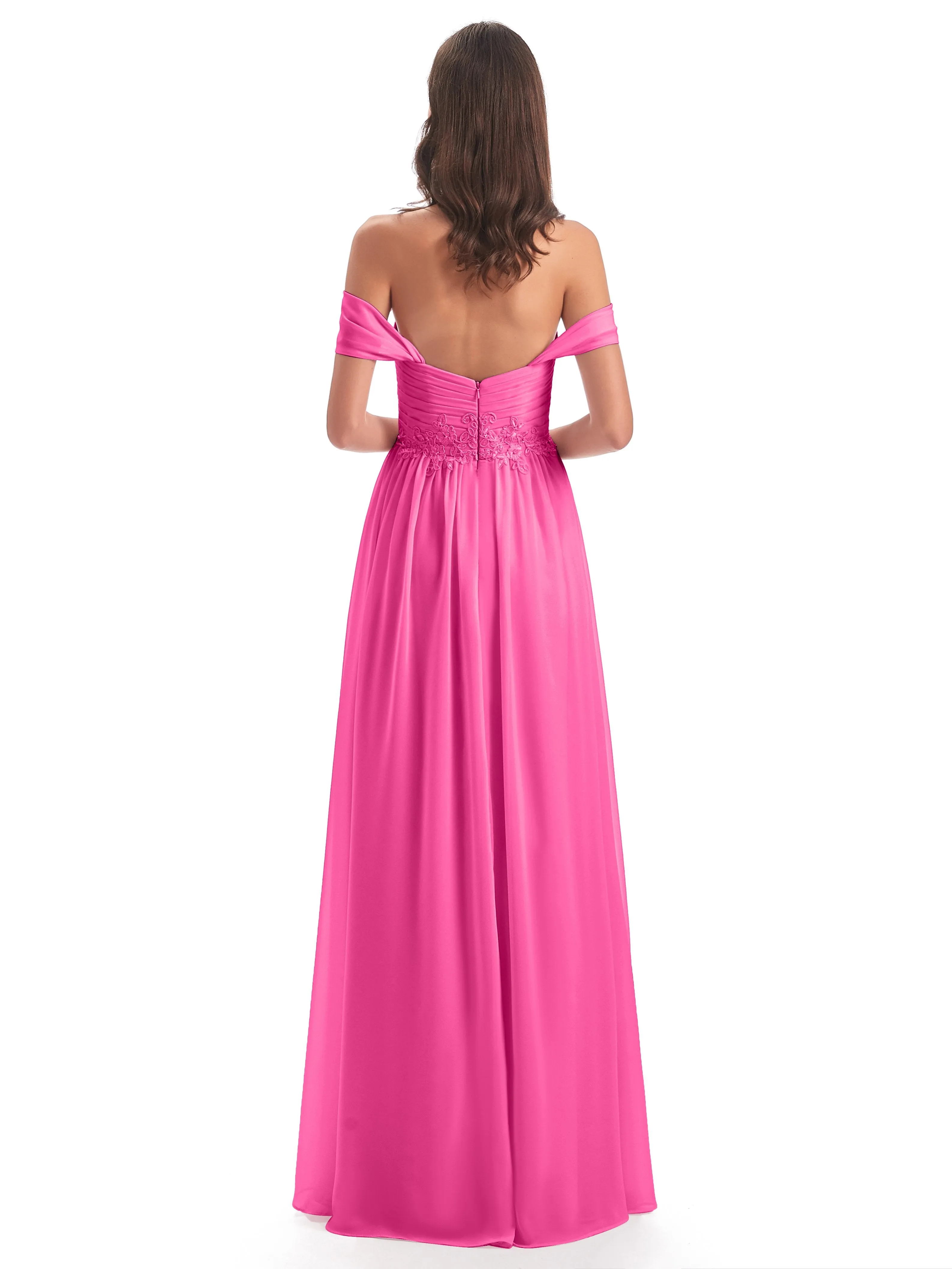 Mollie Sexy Chiffon Off The Shoulder Bridesmaid Dresses