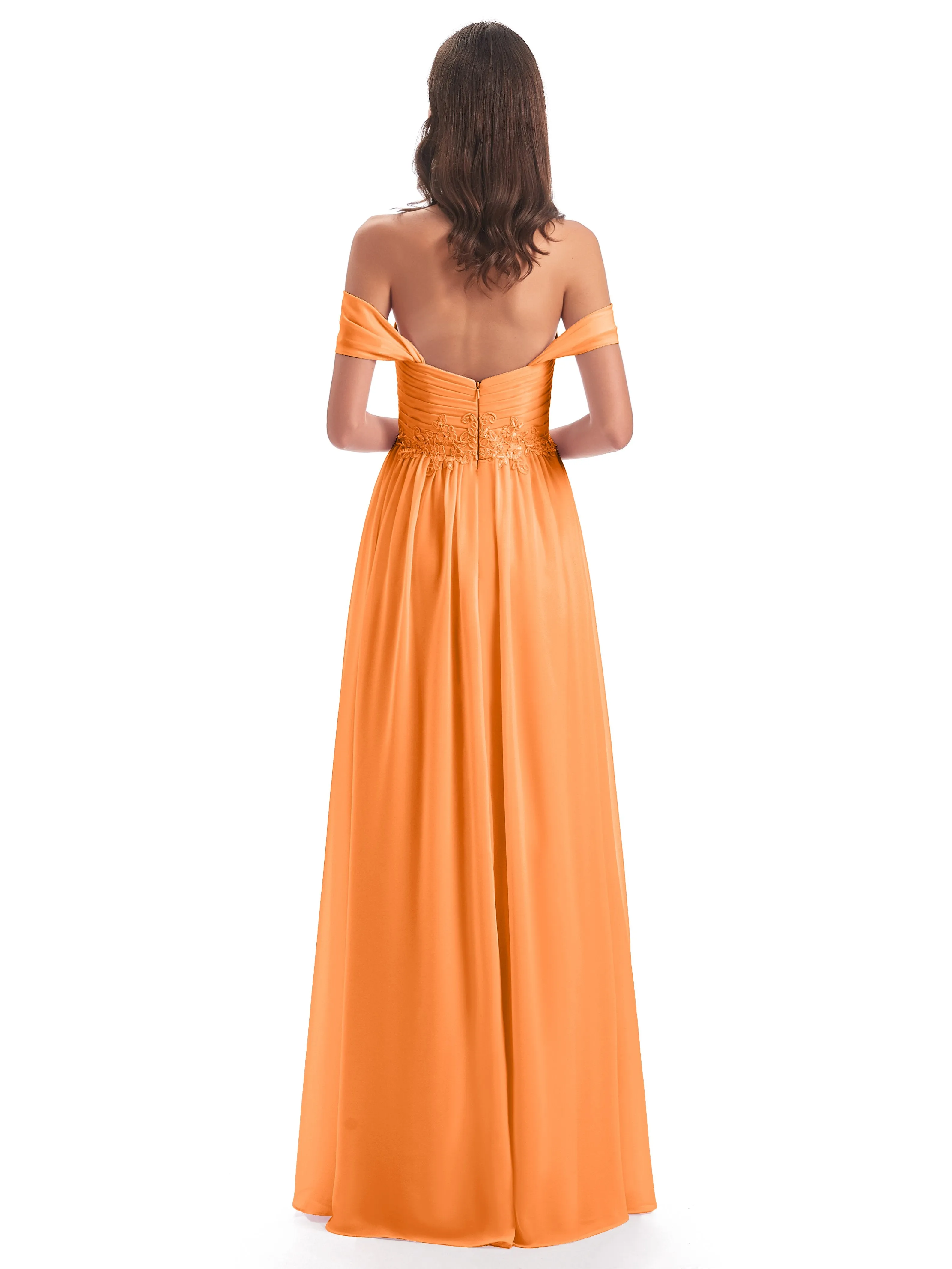 Mollie Sexy Chiffon Off The Shoulder Bridesmaid Dresses