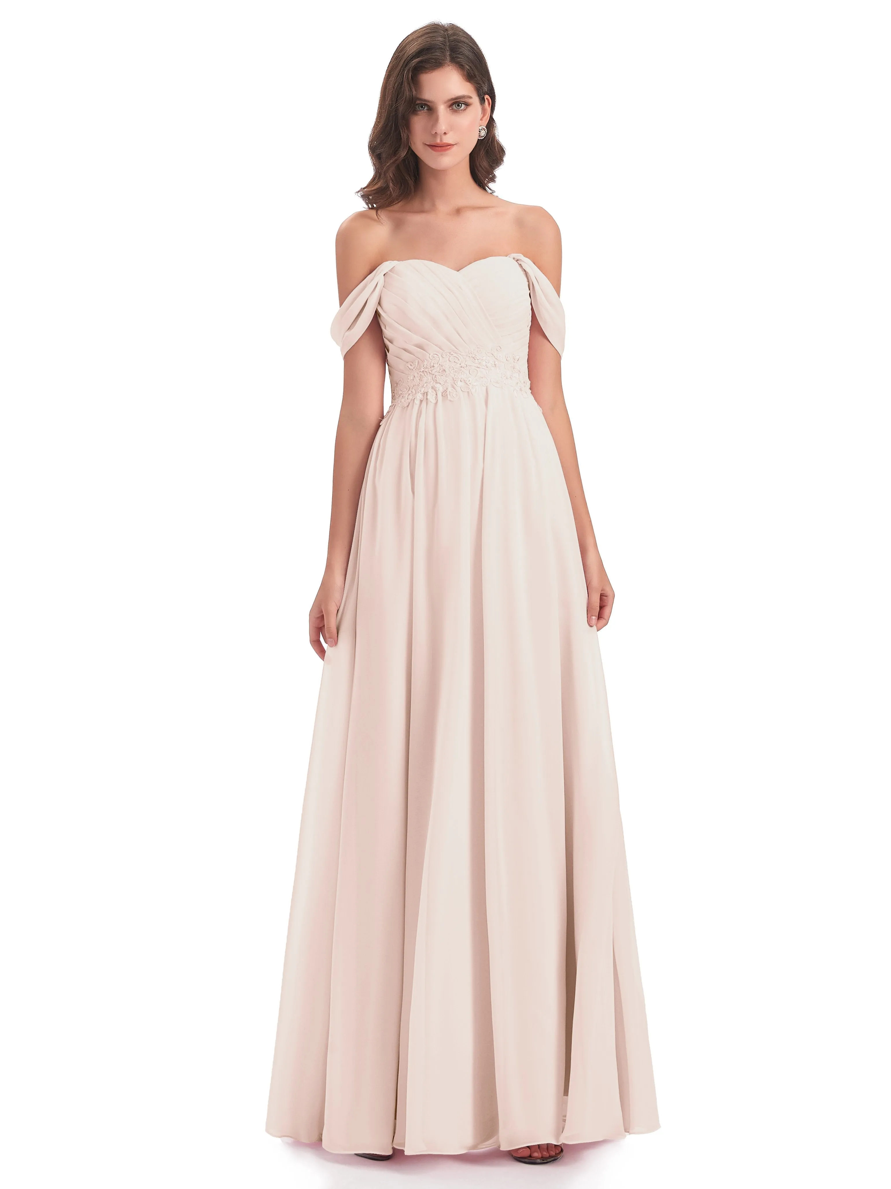 Mollie Sexy Chiffon Off The Shoulder Bridesmaid Dresses