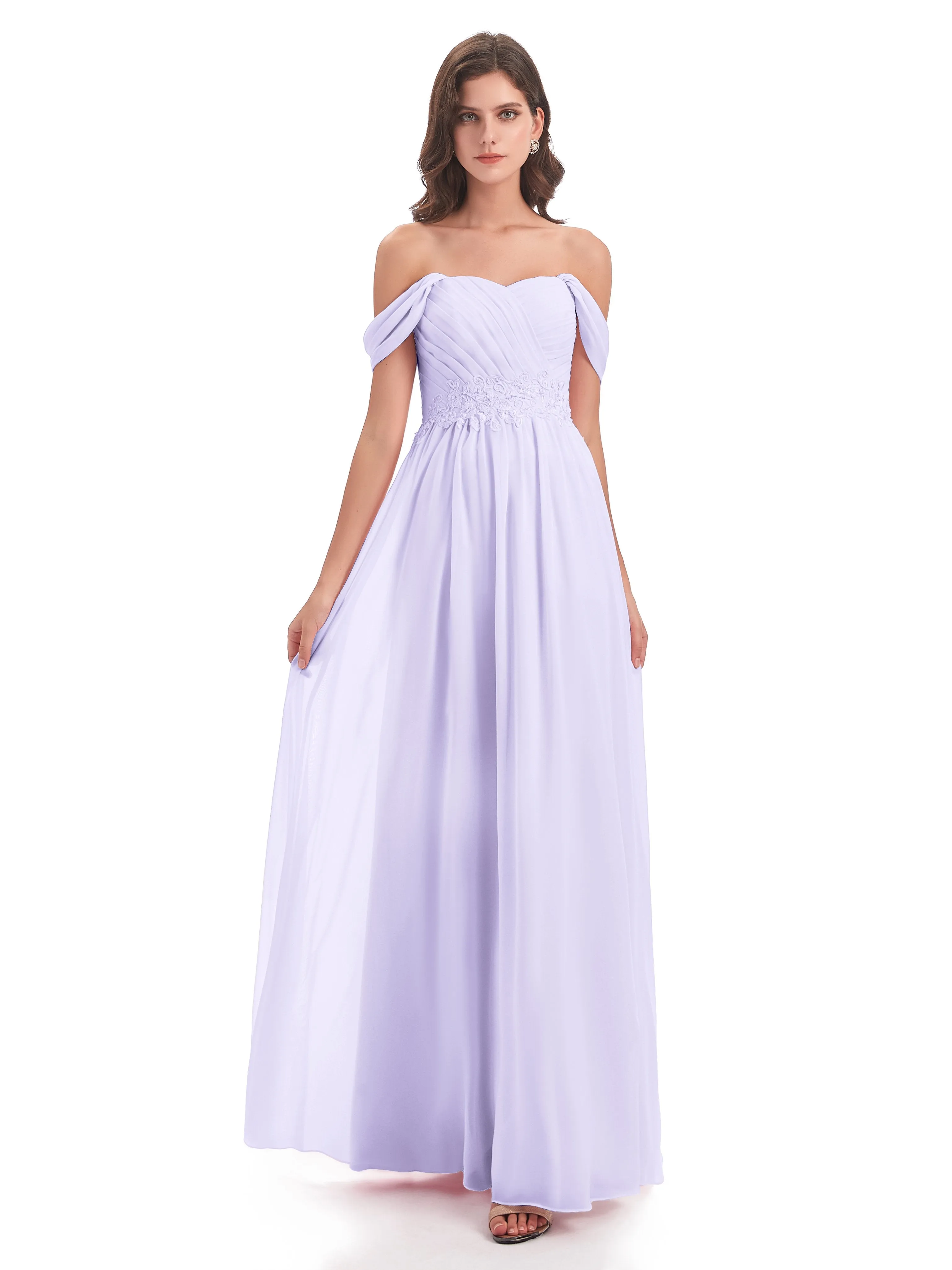 Mollie Sexy Chiffon Off The Shoulder Bridesmaid Dresses