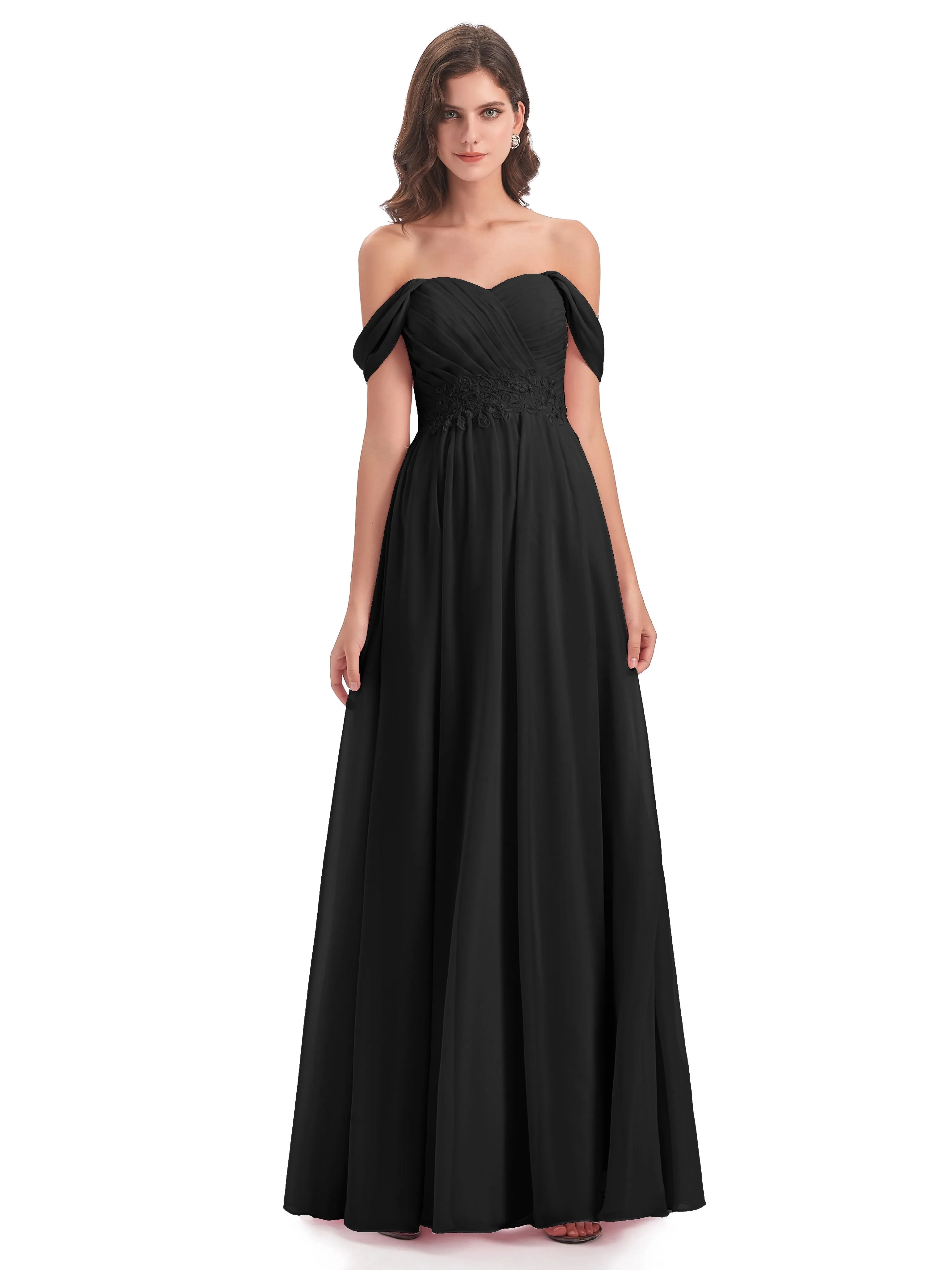 Mollie Sexy Chiffon Off The Shoulder Bridesmaid Dresses