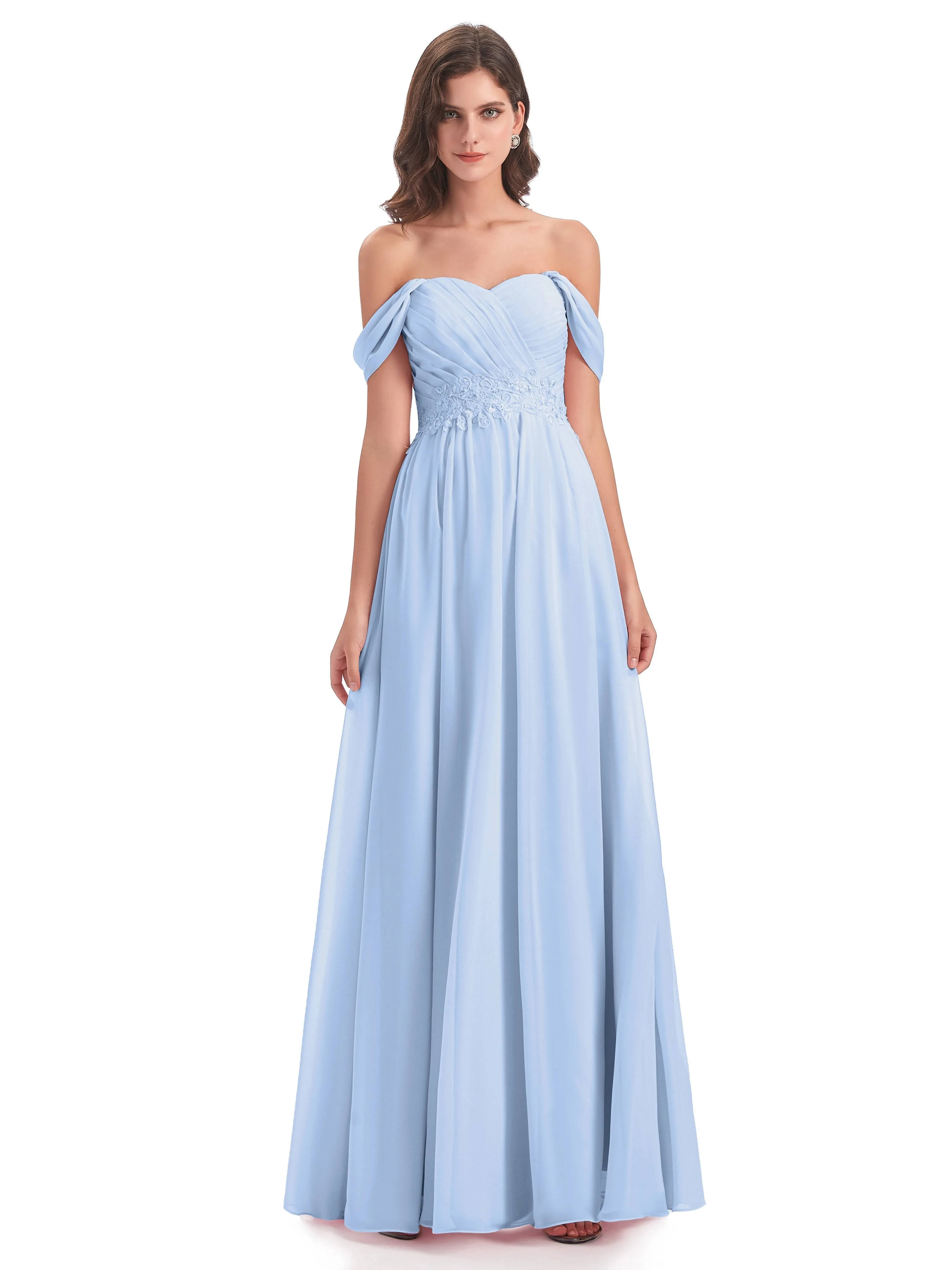 Mollie Sexy Chiffon Off The Shoulder Bridesmaid Dresses