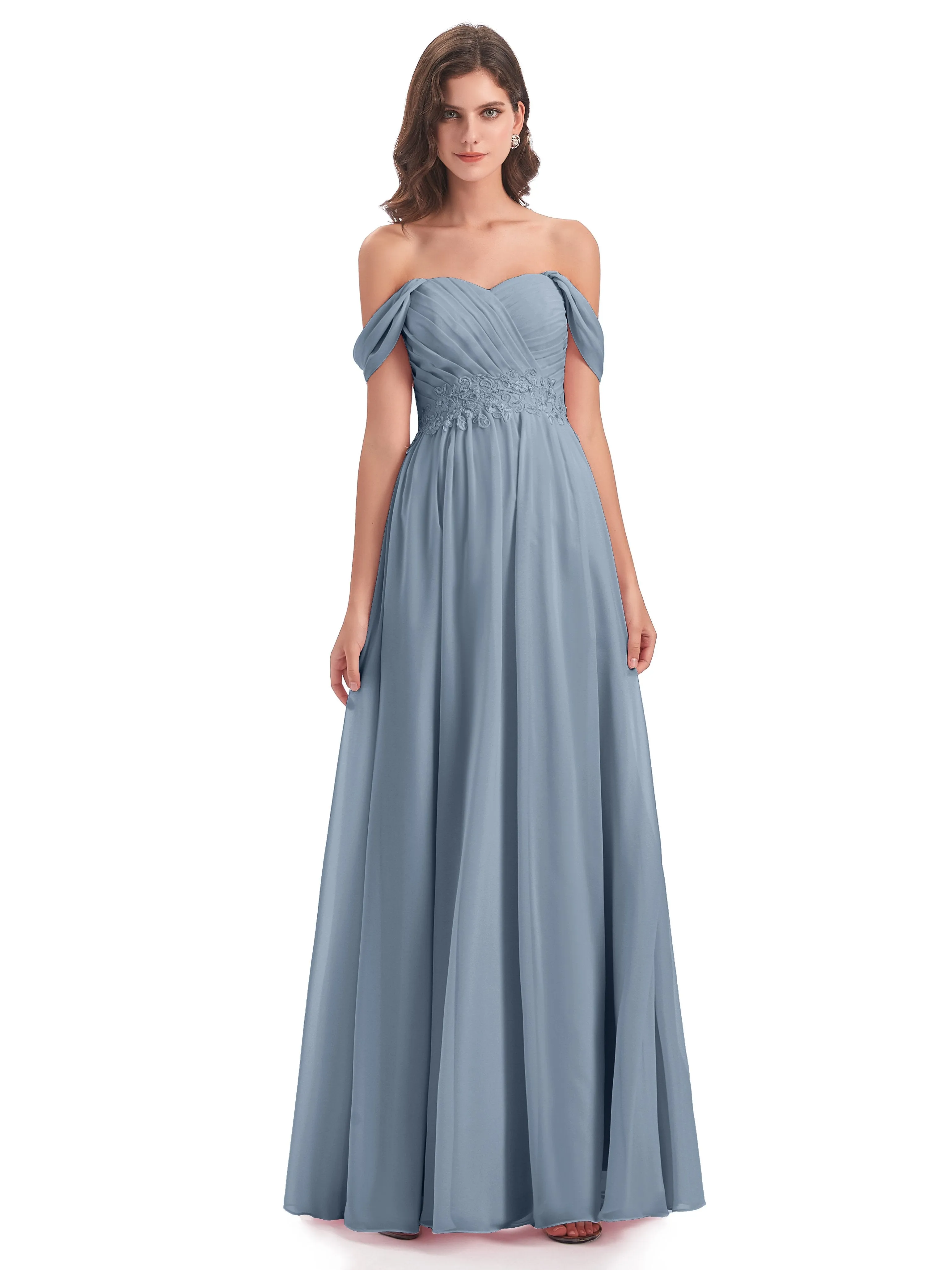 Mollie Sexy Chiffon Off The Shoulder Bridesmaid Dresses