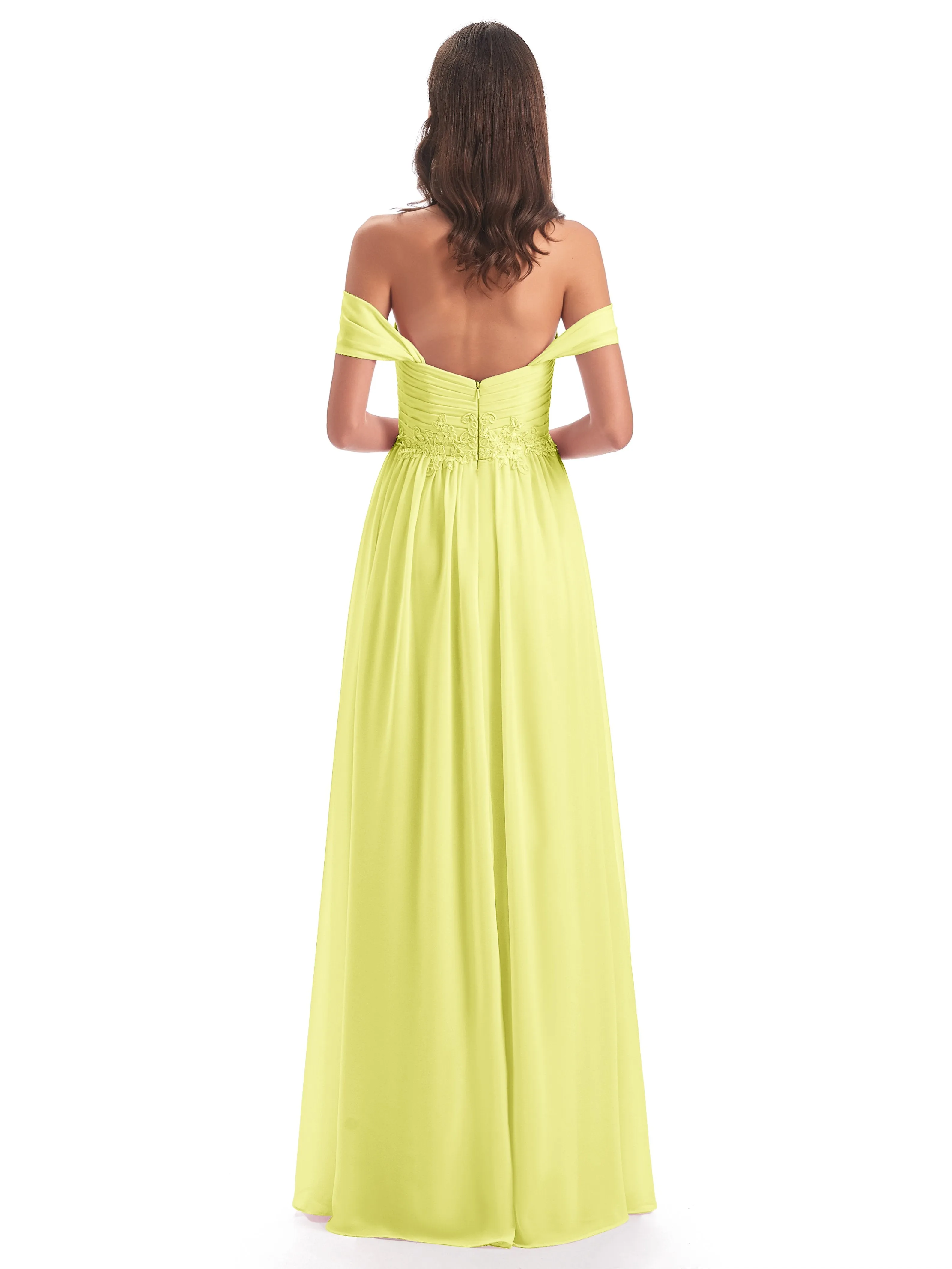 Mollie Sexy Chiffon Off The Shoulder Bridesmaid Dresses