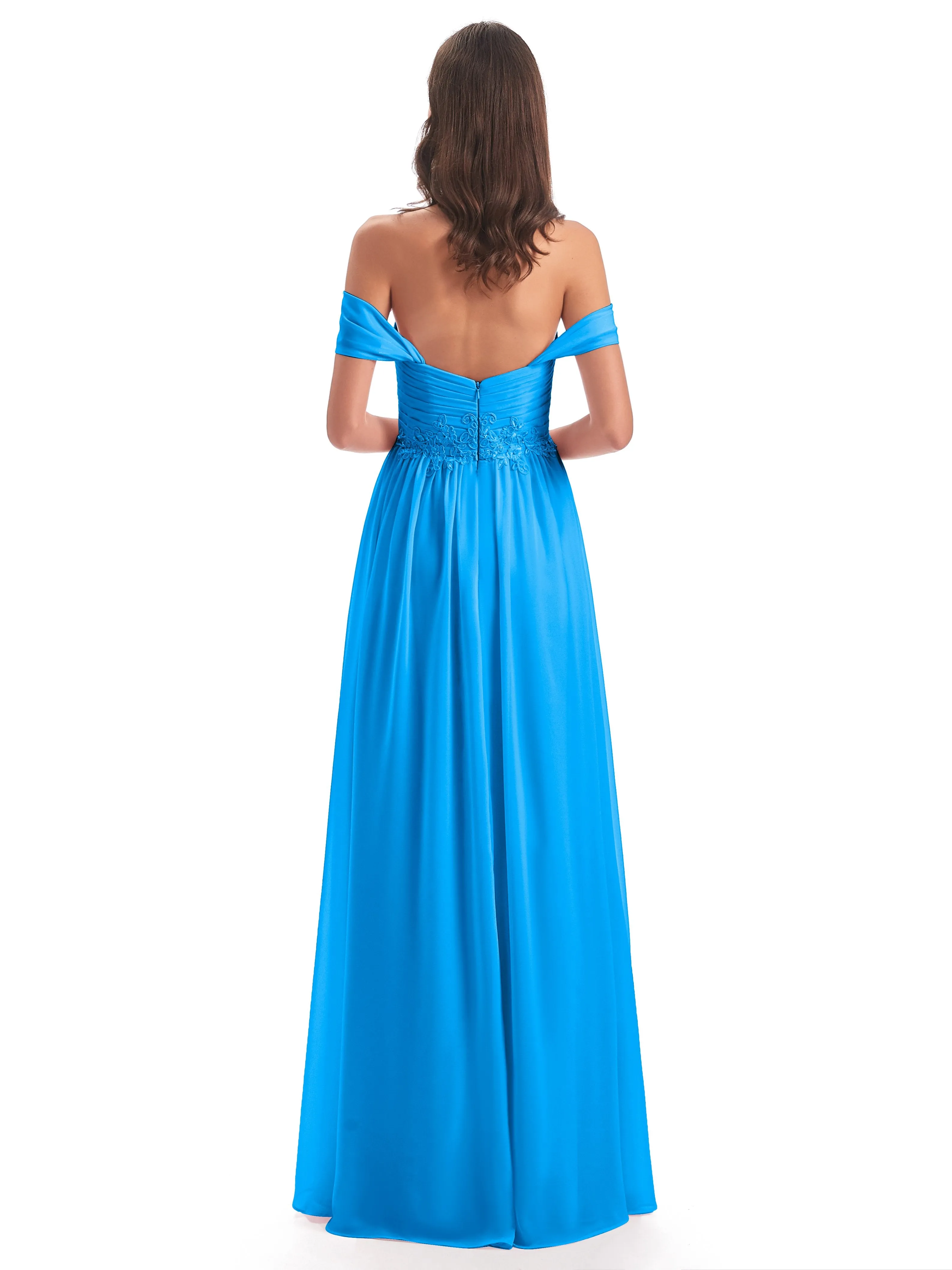 Mollie Sexy Chiffon Off The Shoulder Bridesmaid Dresses