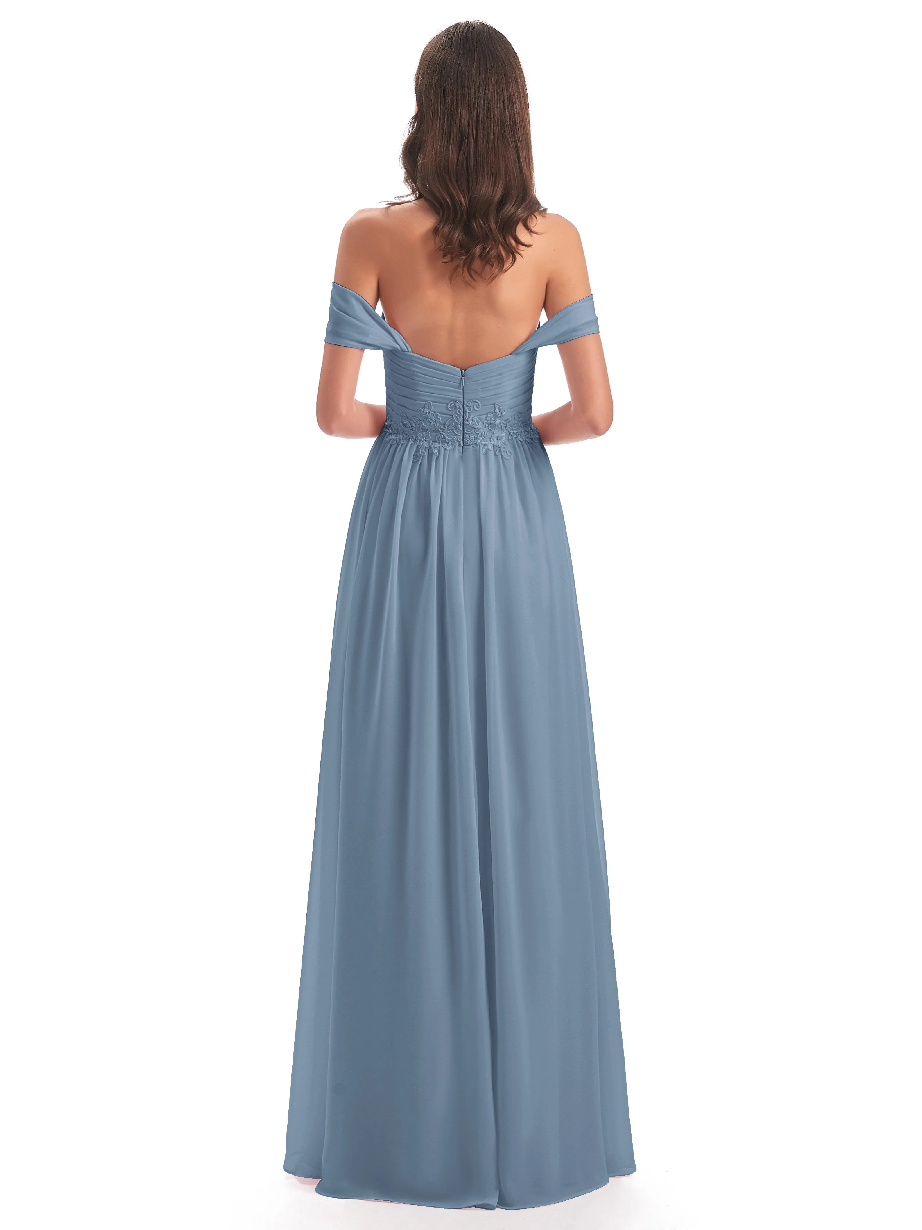 Mollie Sexy Chiffon Off The Shoulder Bridesmaid Dresses