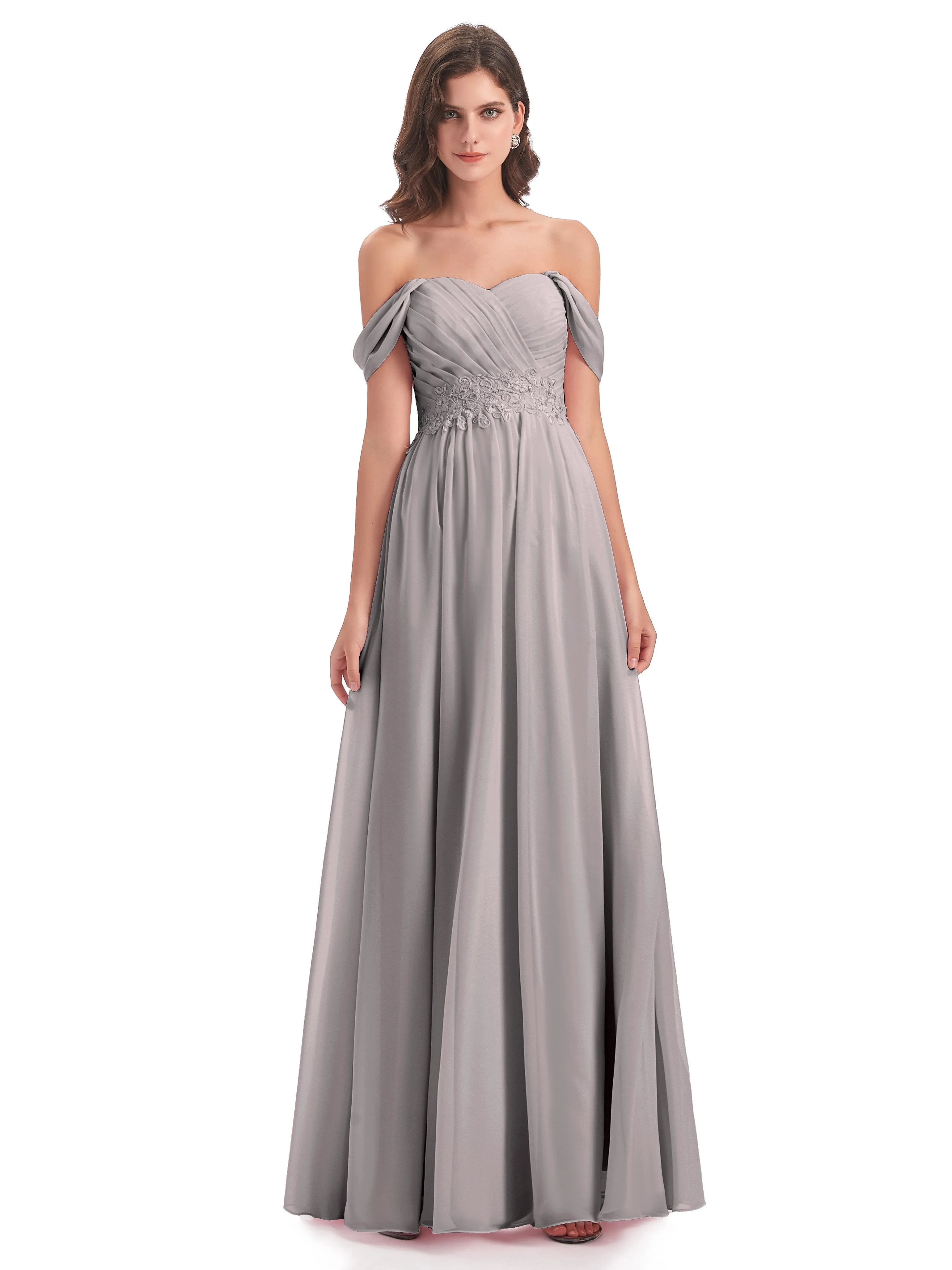 Mollie Sexy Chiffon Off The Shoulder Bridesmaid Dresses