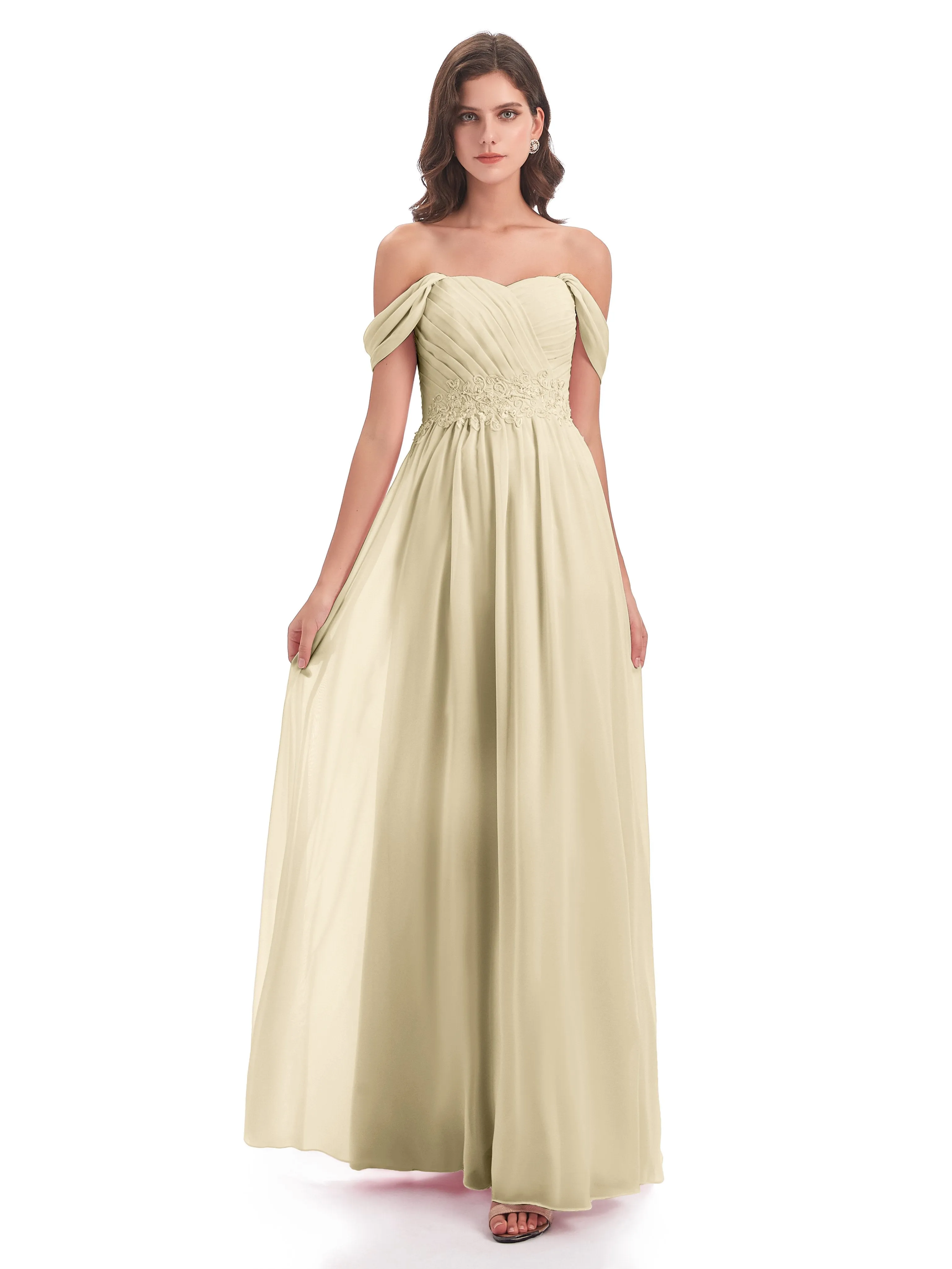 Mollie Sexy Chiffon Off The Shoulder Bridesmaid Dresses