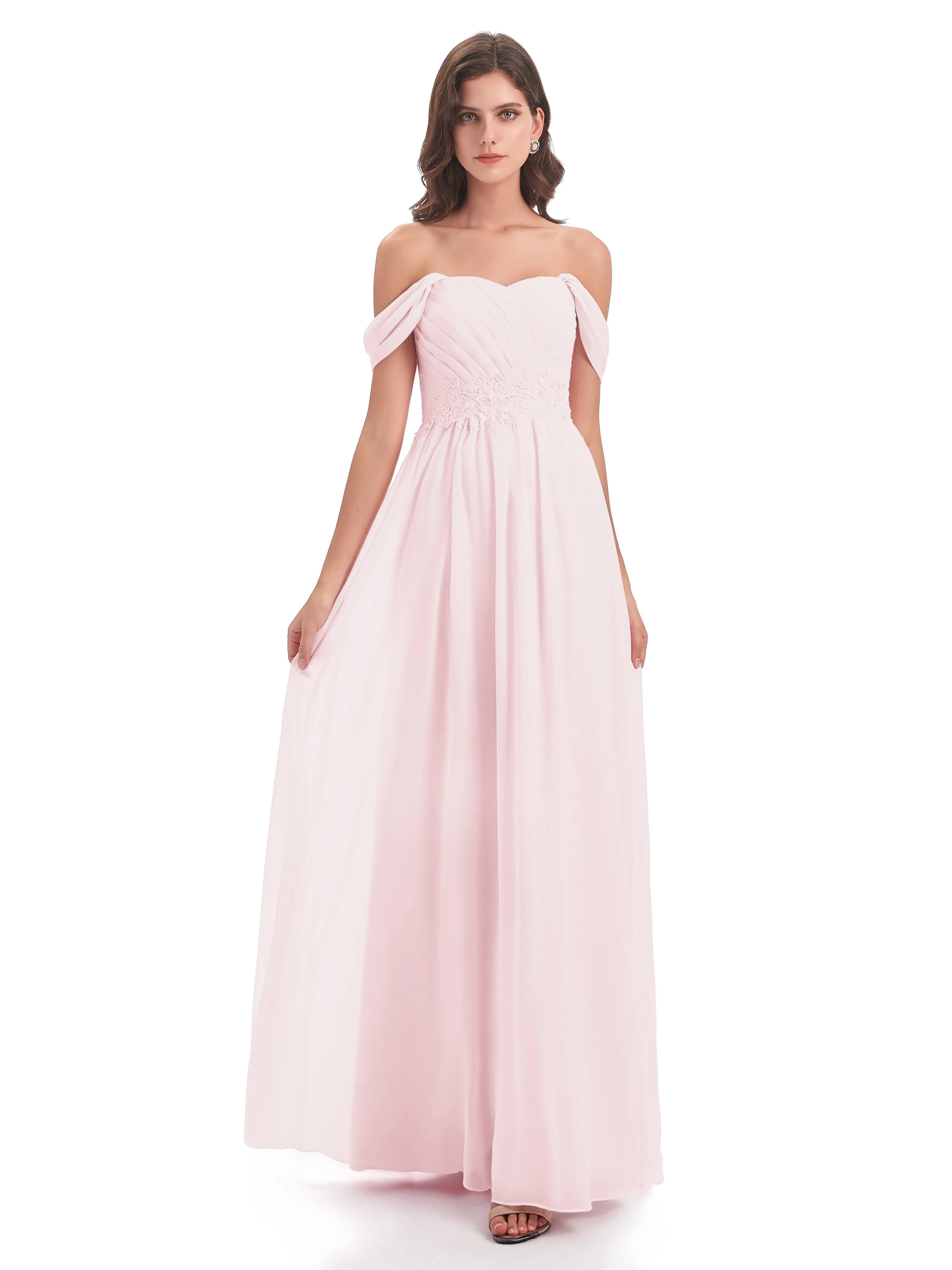 Mollie Sexy Chiffon Off The Shoulder Bridesmaid Dresses