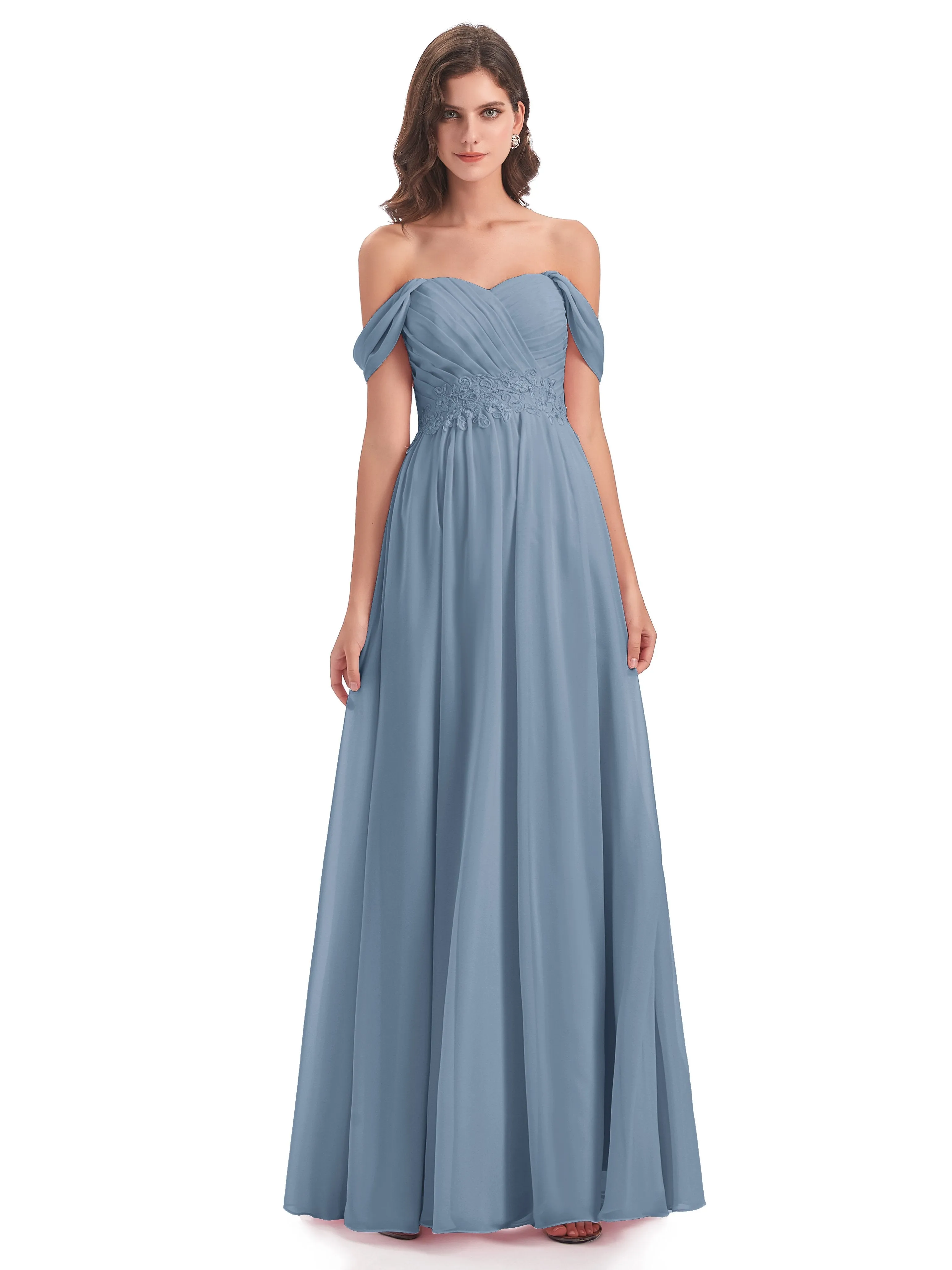 Mollie Sexy Chiffon Off The Shoulder Bridesmaid Dresses