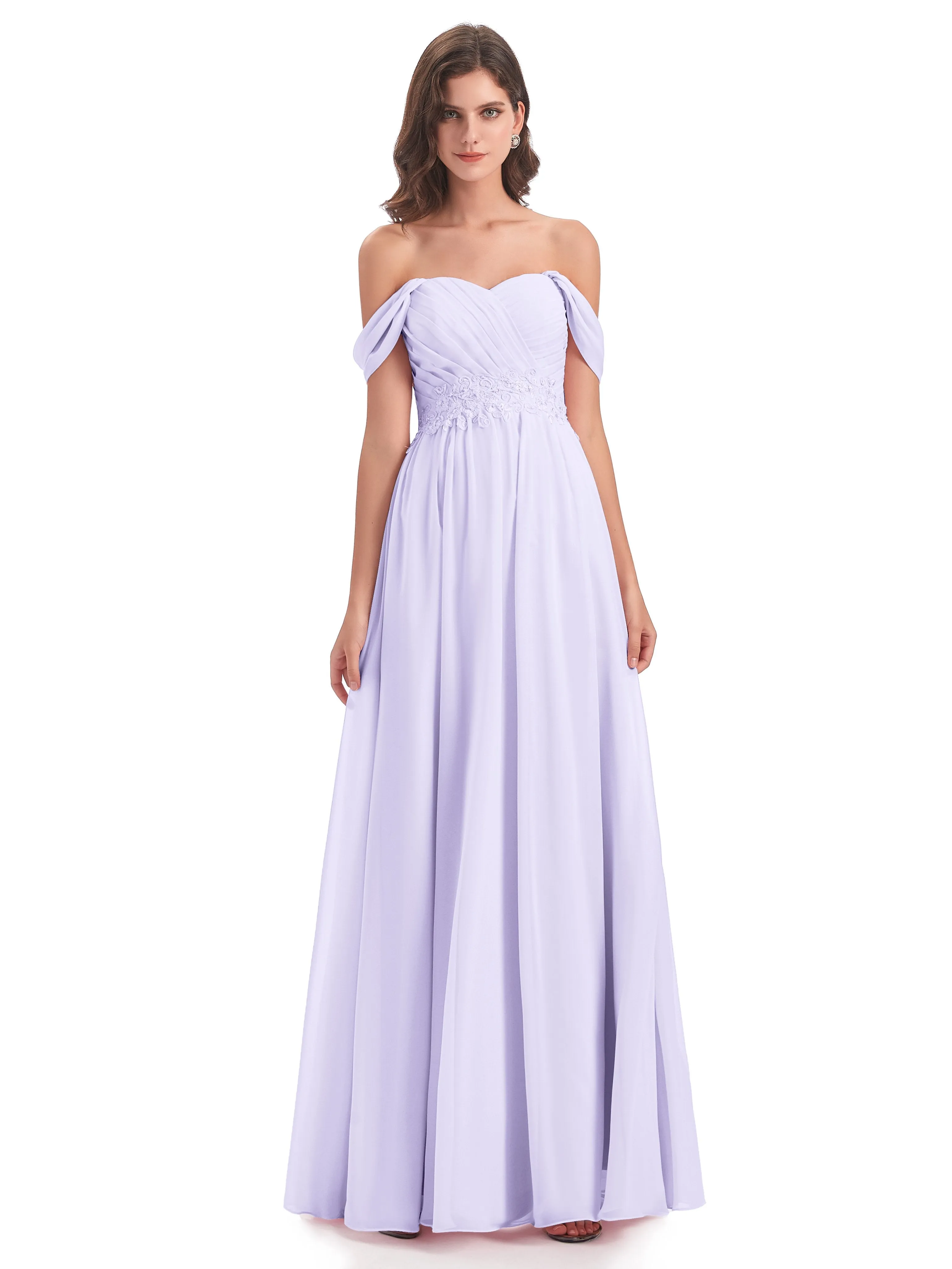 Mollie Sexy Chiffon Off The Shoulder Bridesmaid Dresses