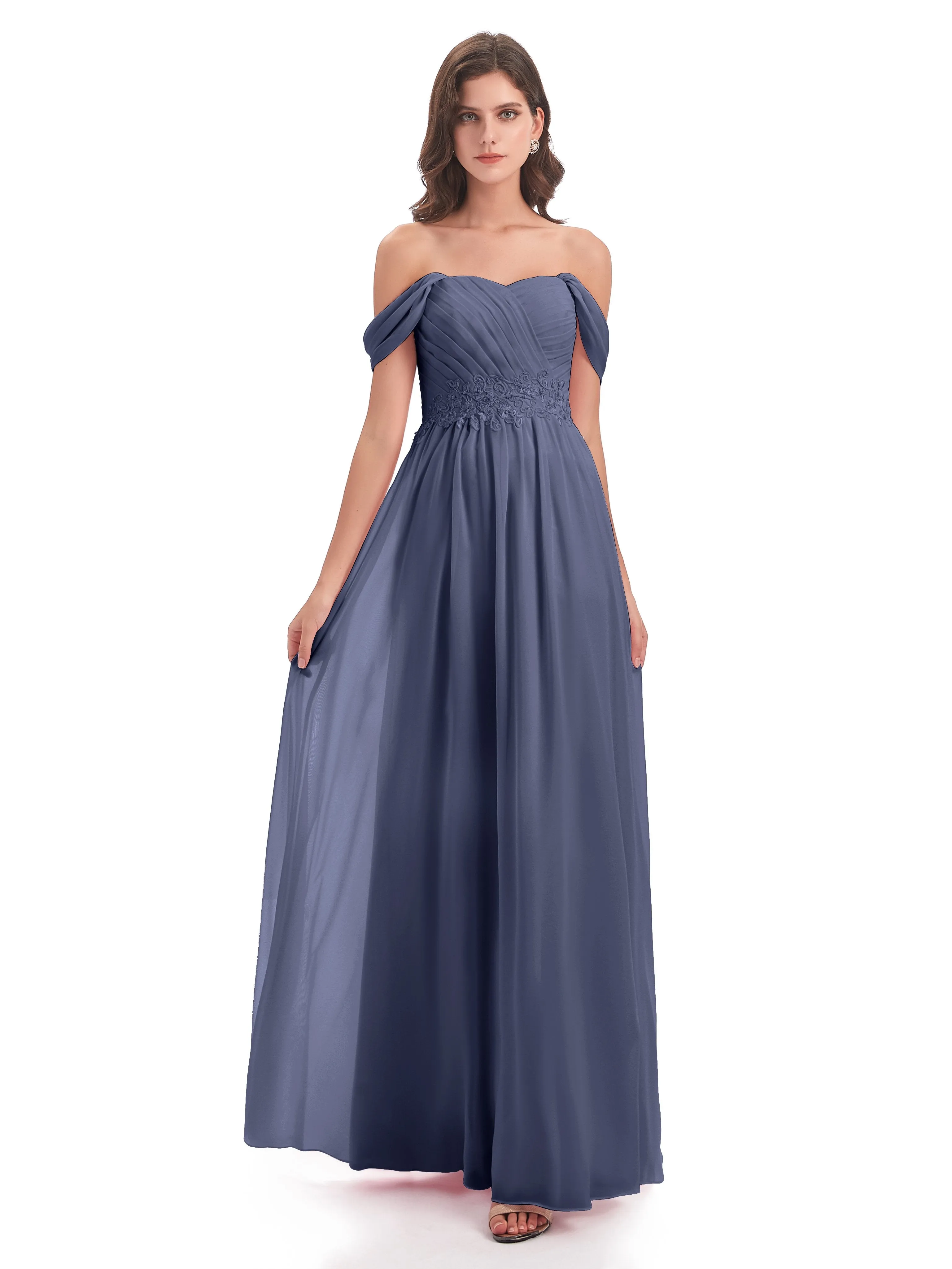 Mollie Sexy Chiffon Off The Shoulder Bridesmaid Dresses