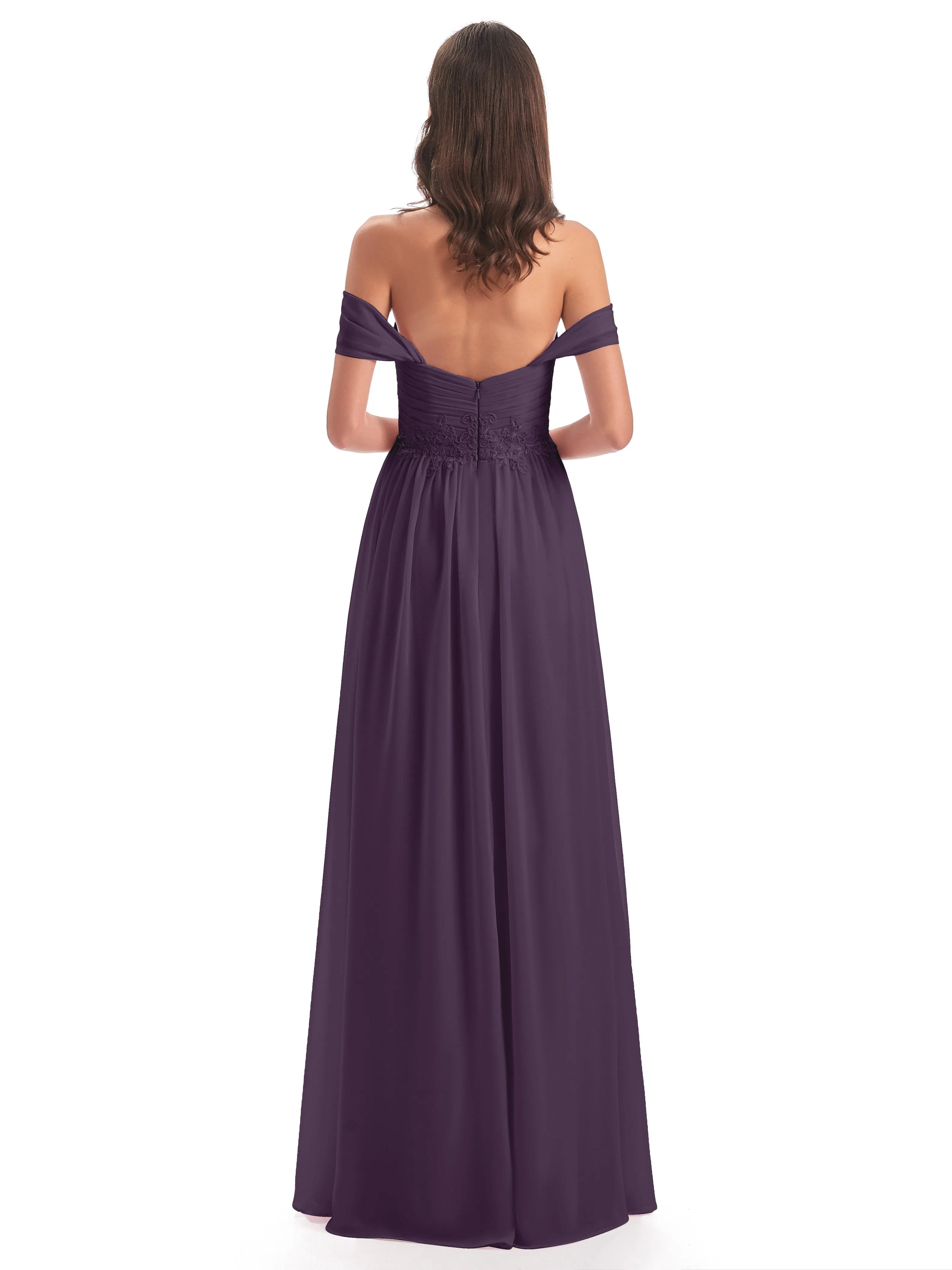 Mollie Sexy Chiffon Off The Shoulder Bridesmaid Dresses