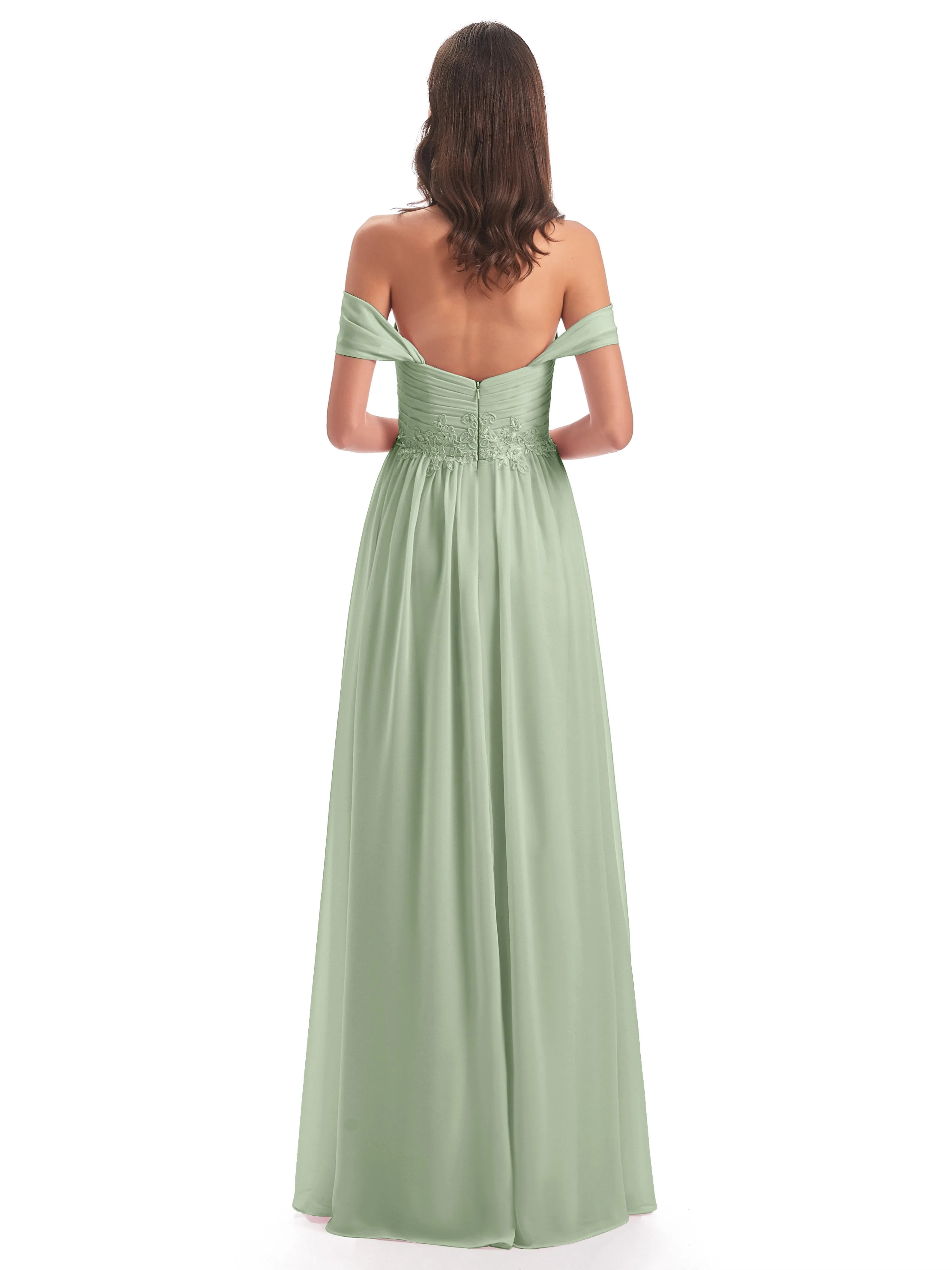 Mollie Sexy Chiffon Off The Shoulder Bridesmaid Dresses