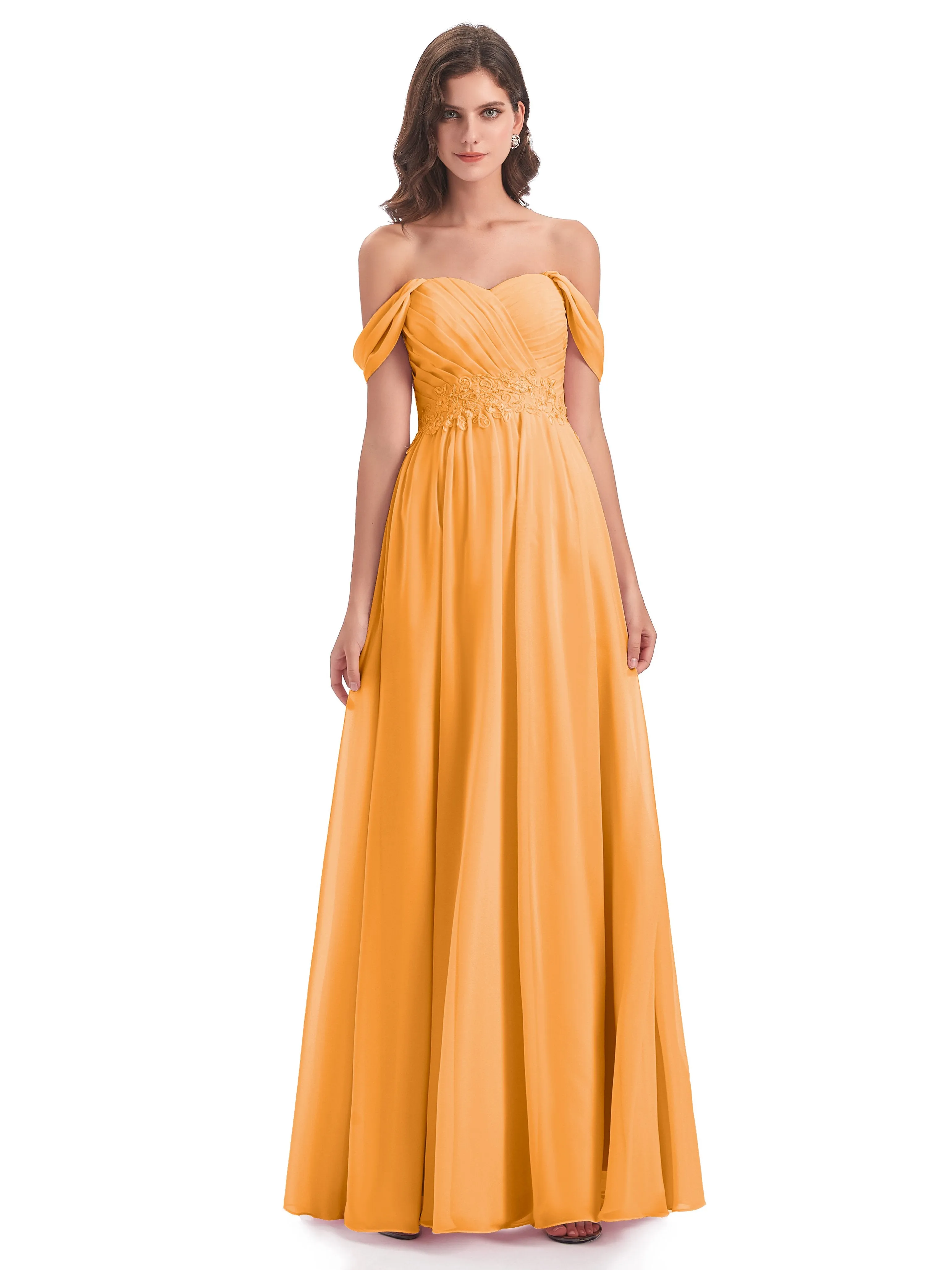 Mollie Sexy Chiffon Off The Shoulder Bridesmaid Dresses