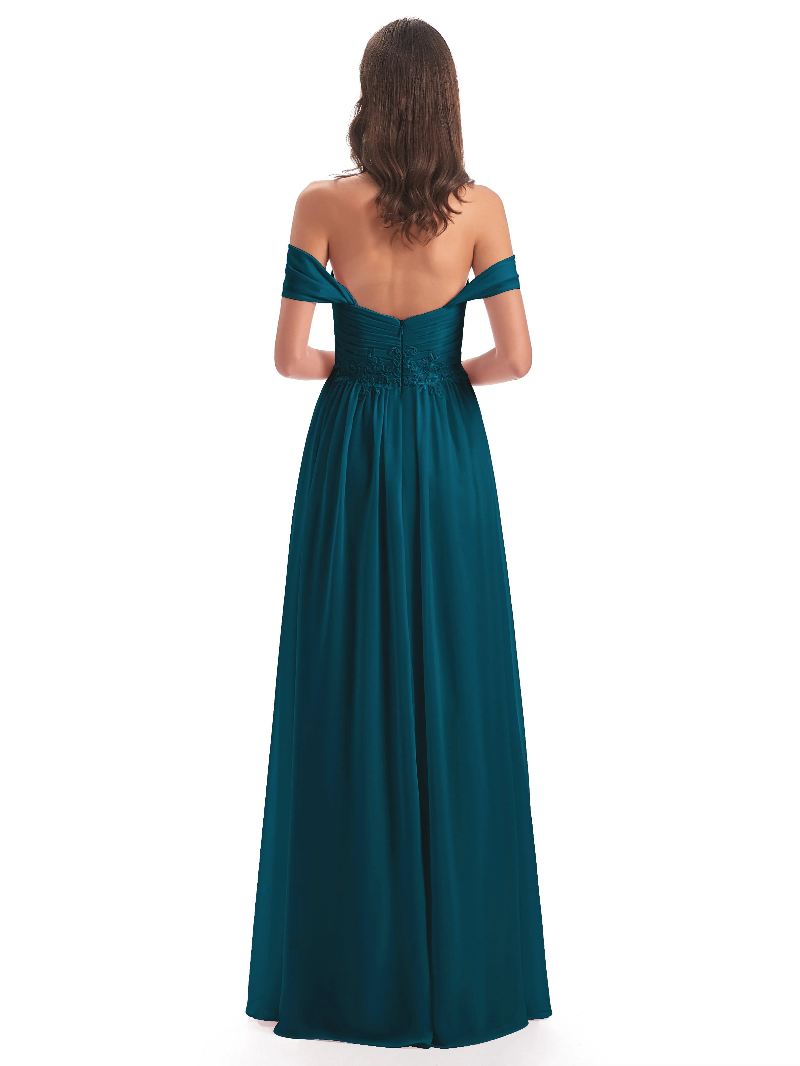 Mollie Sexy Chiffon Off The Shoulder Bridesmaid Dresses