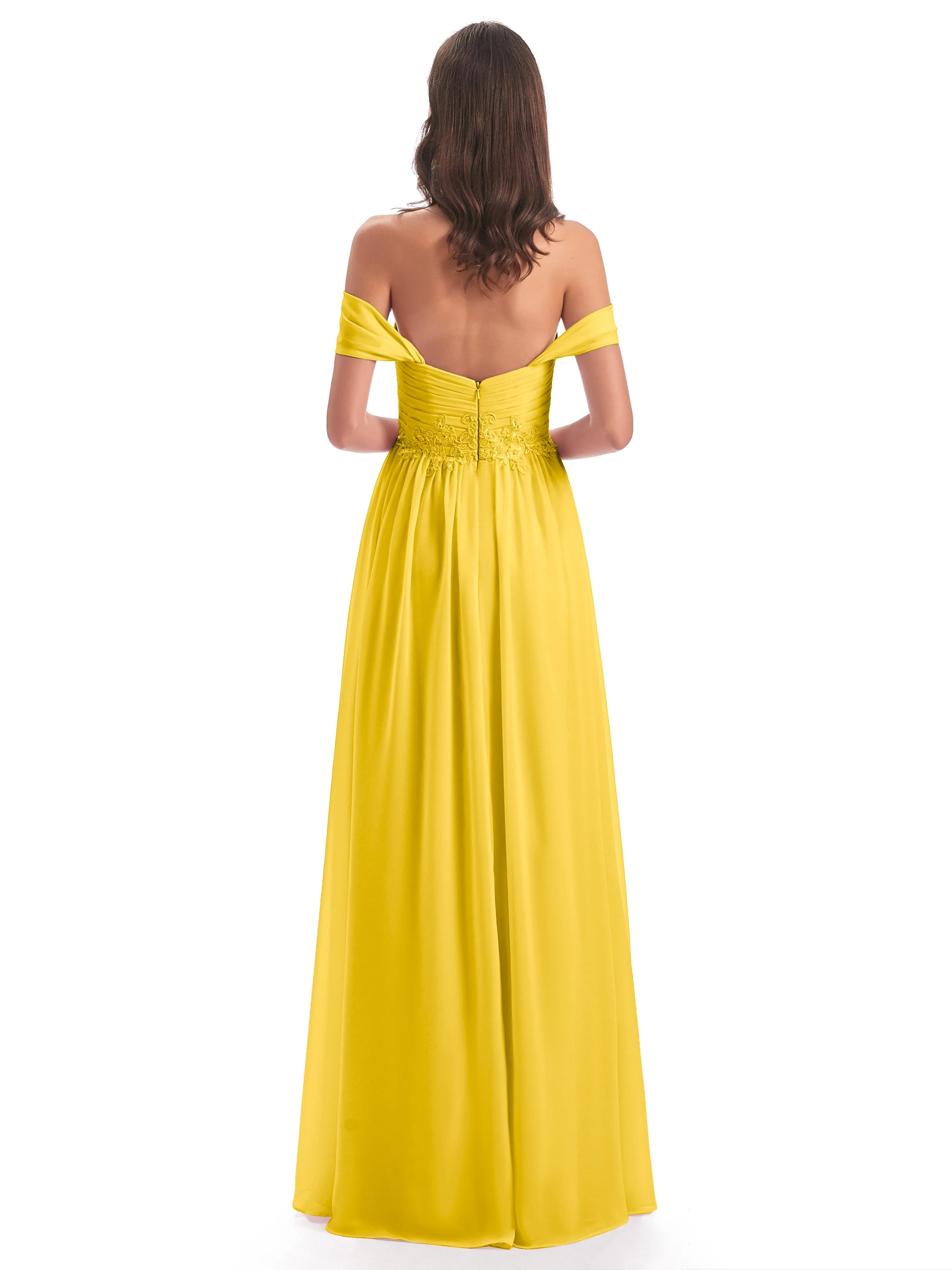 Mollie Sexy Chiffon Off The Shoulder Bridesmaid Dresses