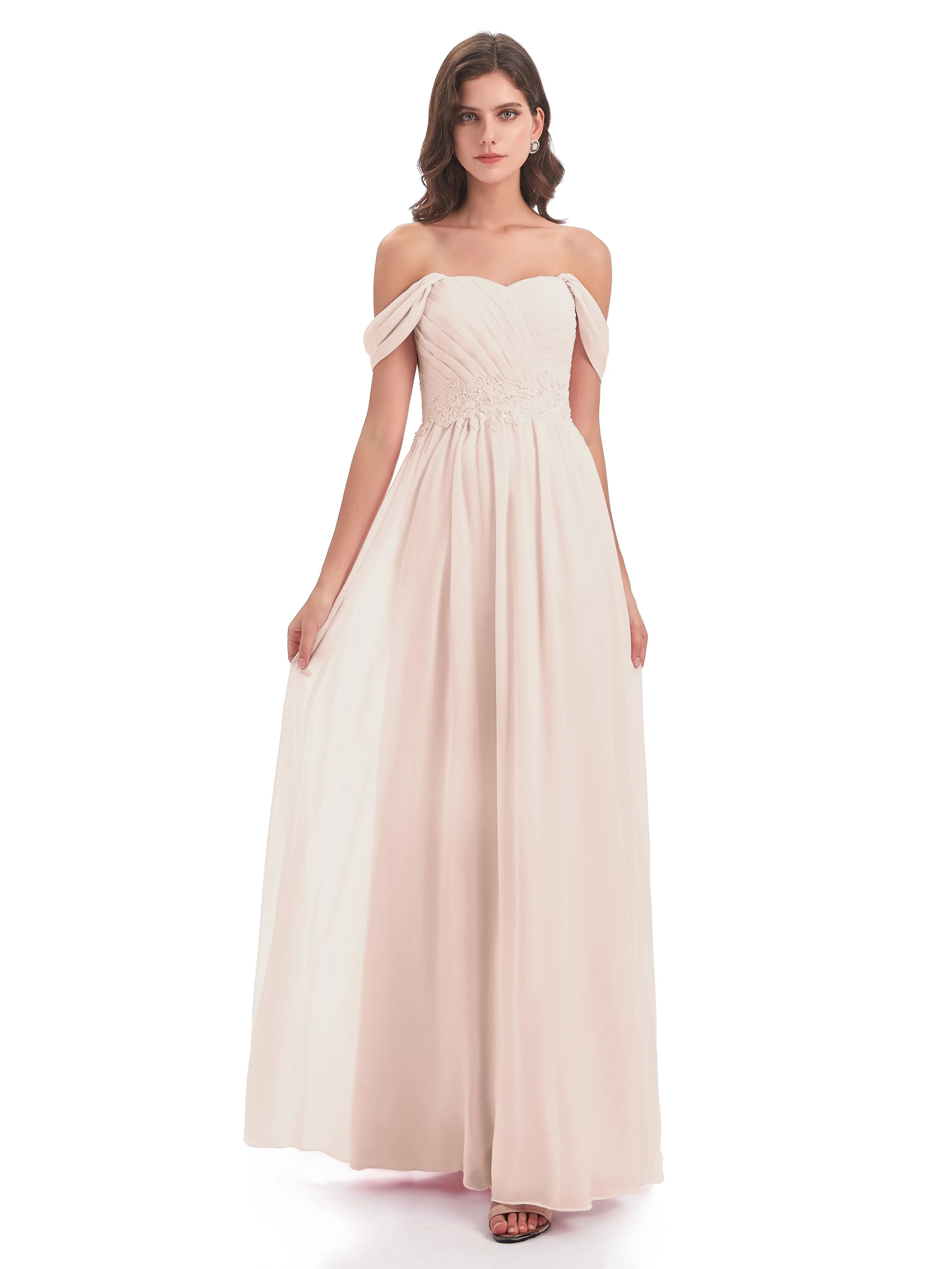 Mollie Sexy Chiffon Off The Shoulder Bridesmaid Dresses