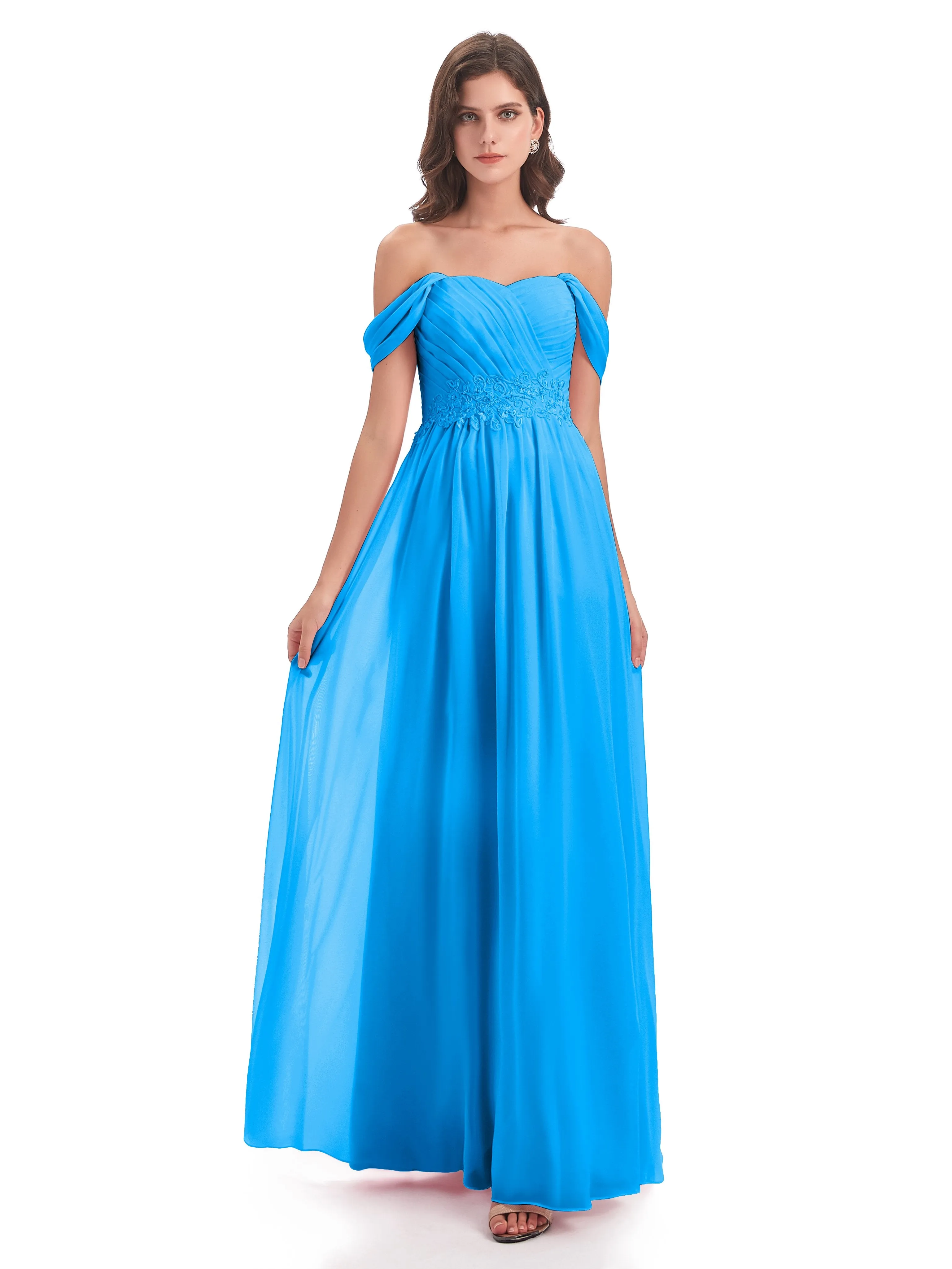 Mollie Sexy Chiffon Off The Shoulder Bridesmaid Dresses