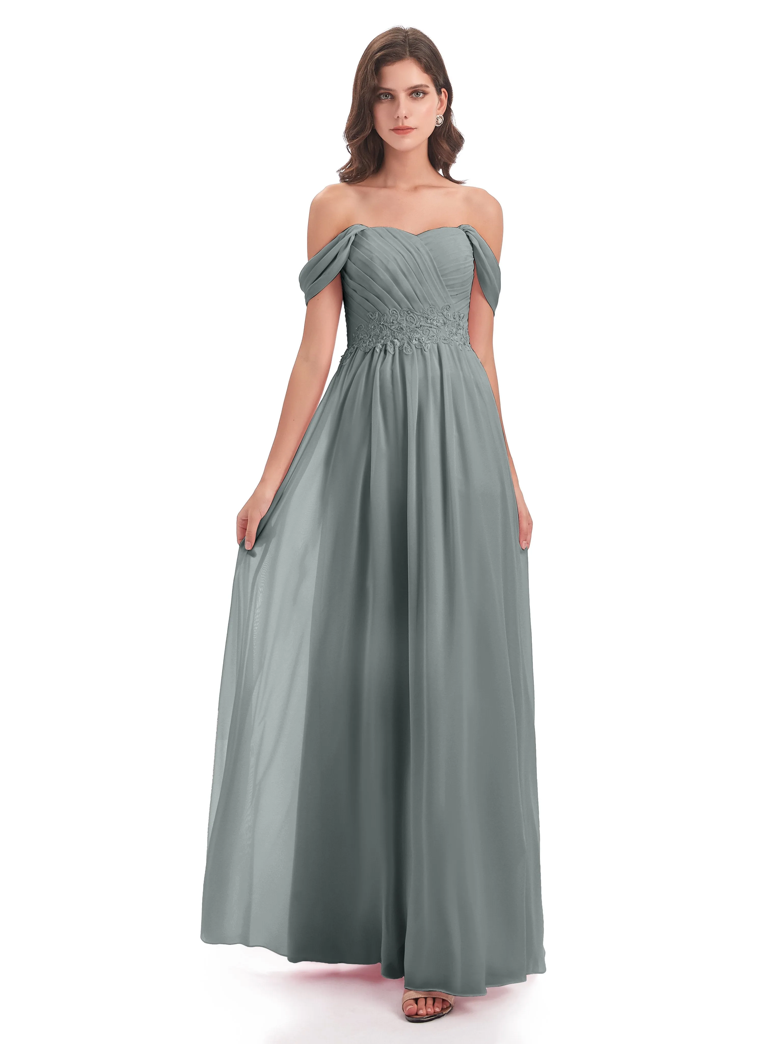 Mollie Sexy Chiffon Off The Shoulder Bridesmaid Dresses