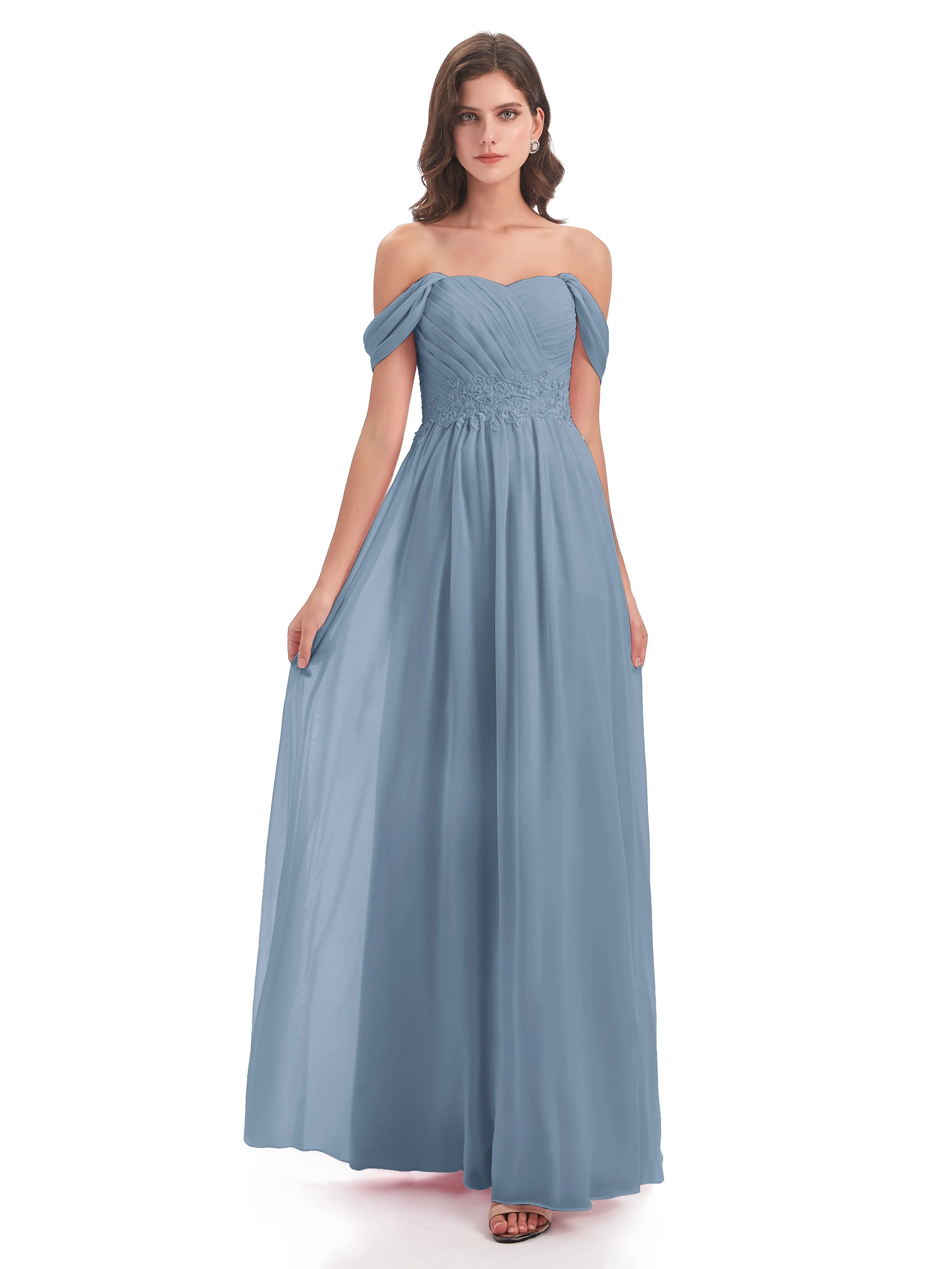 Mollie Sexy Chiffon Off The Shoulder Bridesmaid Dresses