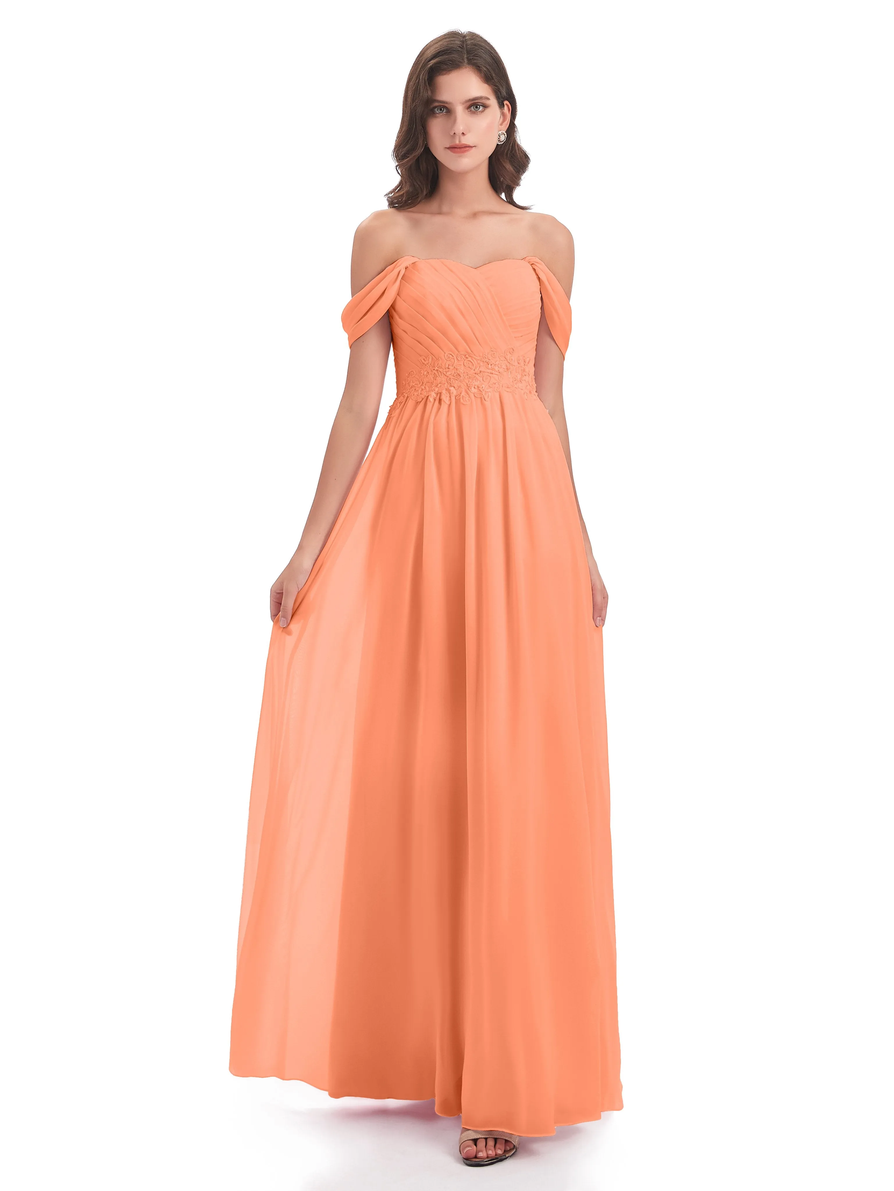 Mollie Sexy Chiffon Off The Shoulder Bridesmaid Dresses