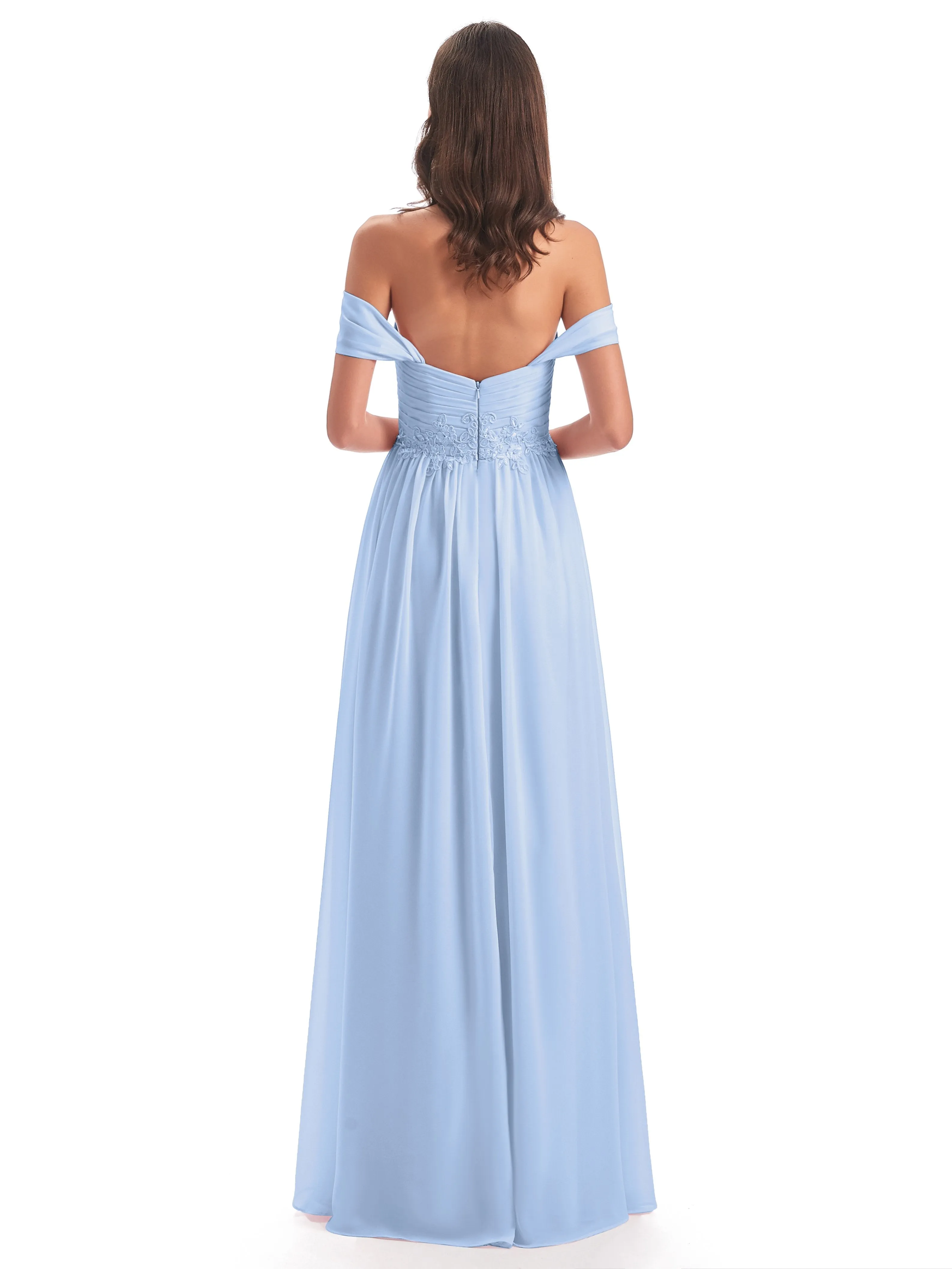 Mollie Sexy Chiffon Off The Shoulder Bridesmaid Dresses