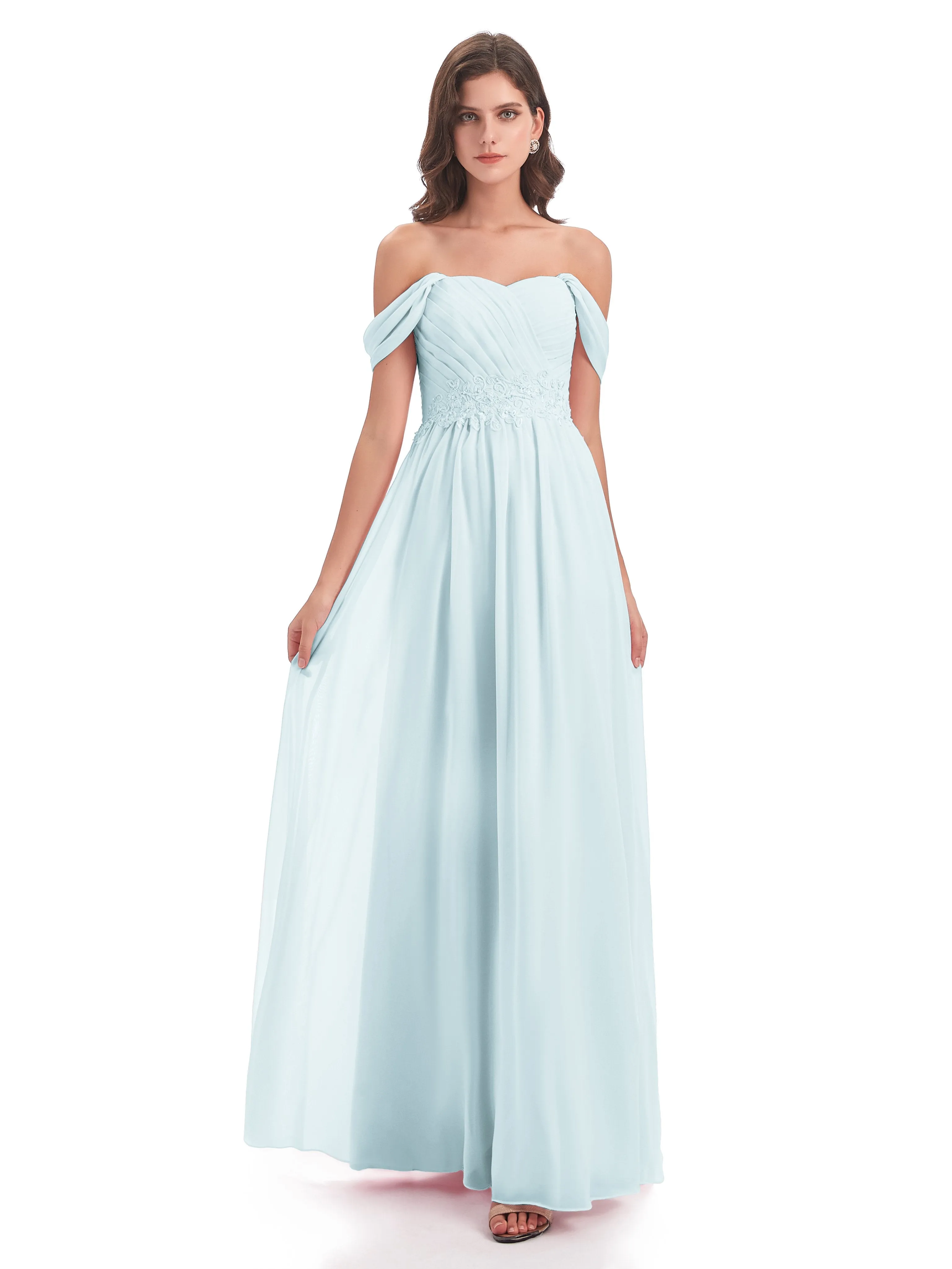 Mollie Sexy Chiffon Off The Shoulder Bridesmaid Dresses