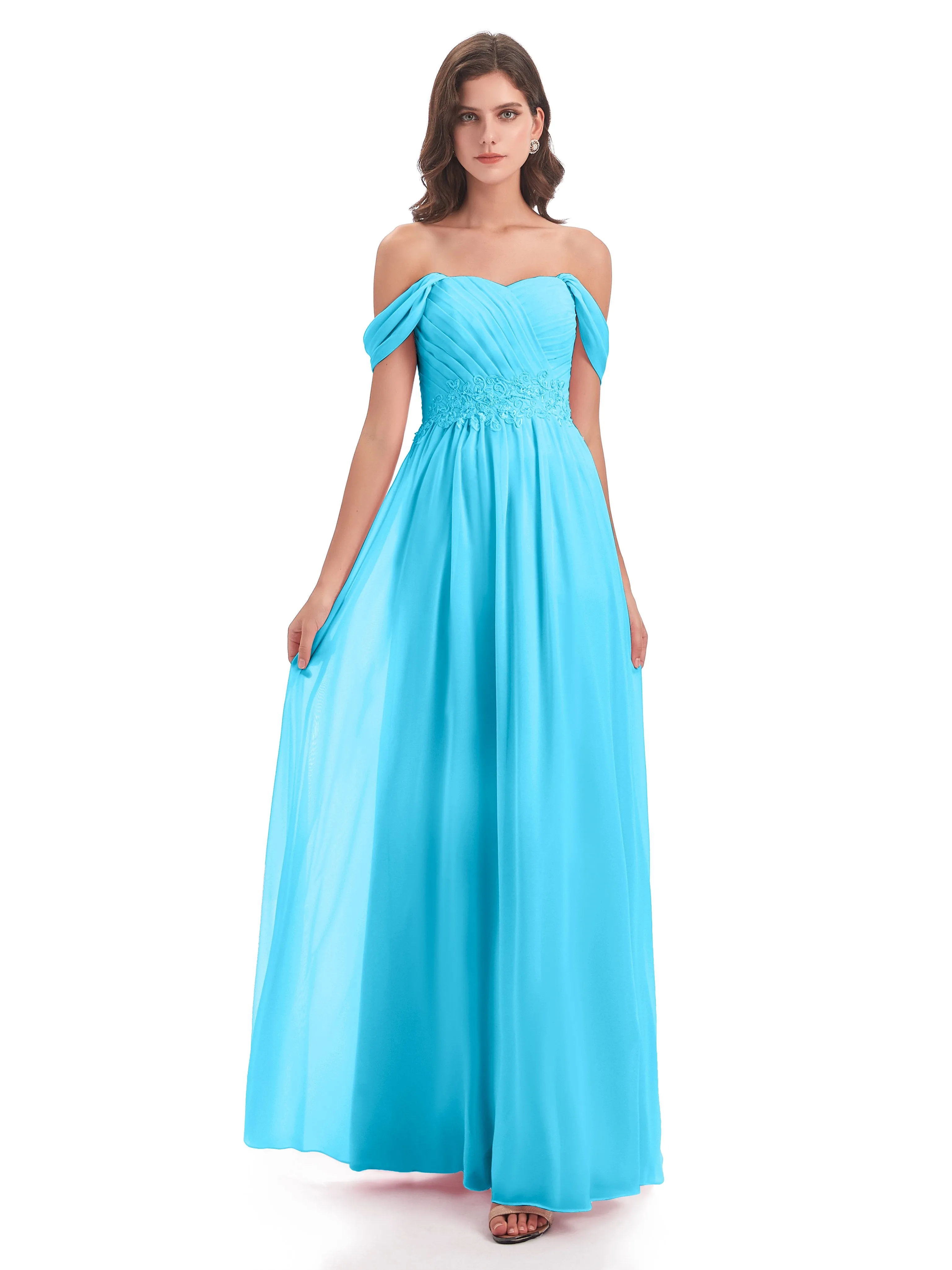 Mollie Sexy Chiffon Off The Shoulder Bridesmaid Dresses