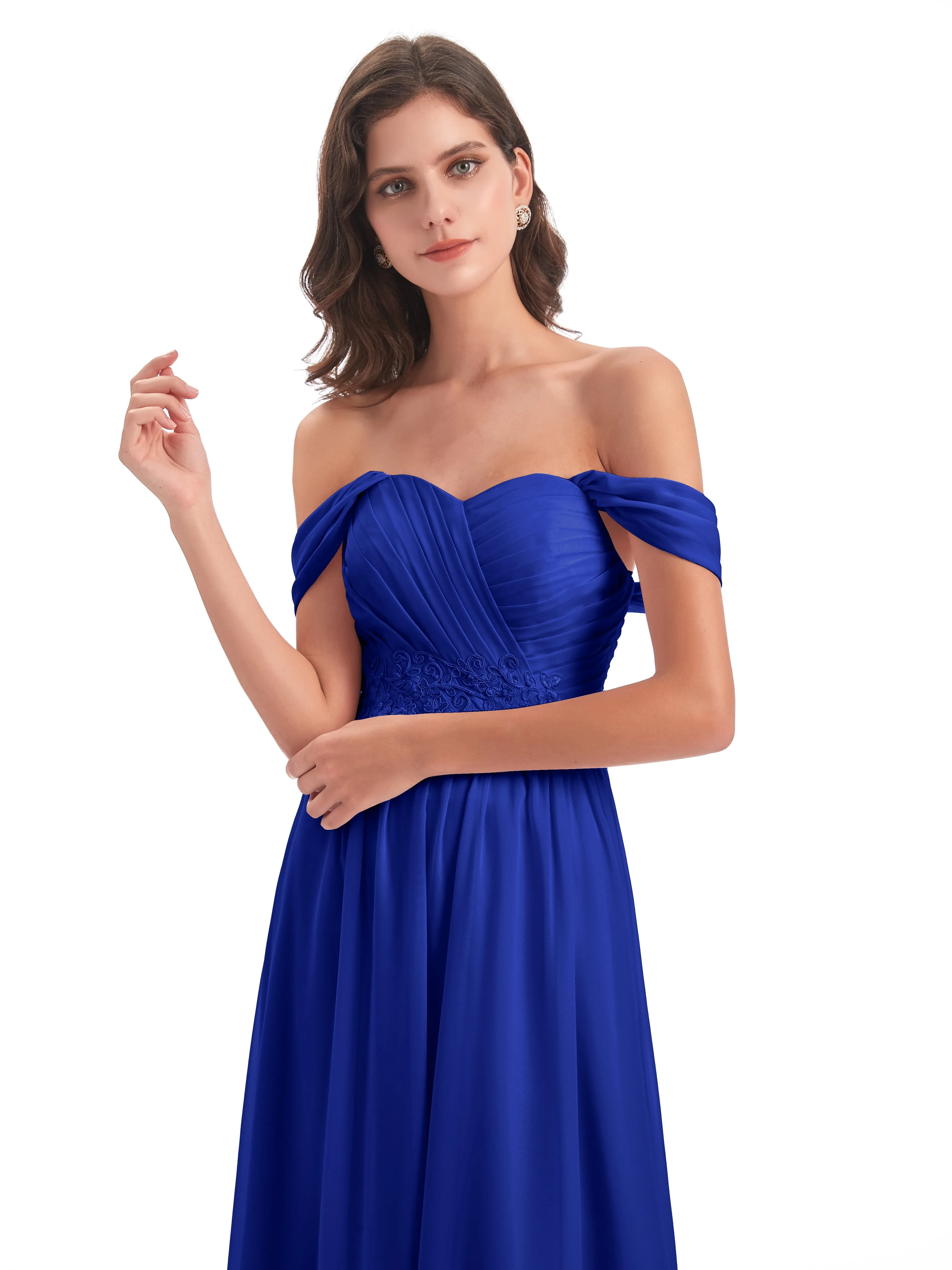 Mollie Sexy Chiffon Off The Shoulder Bridesmaid Dresses