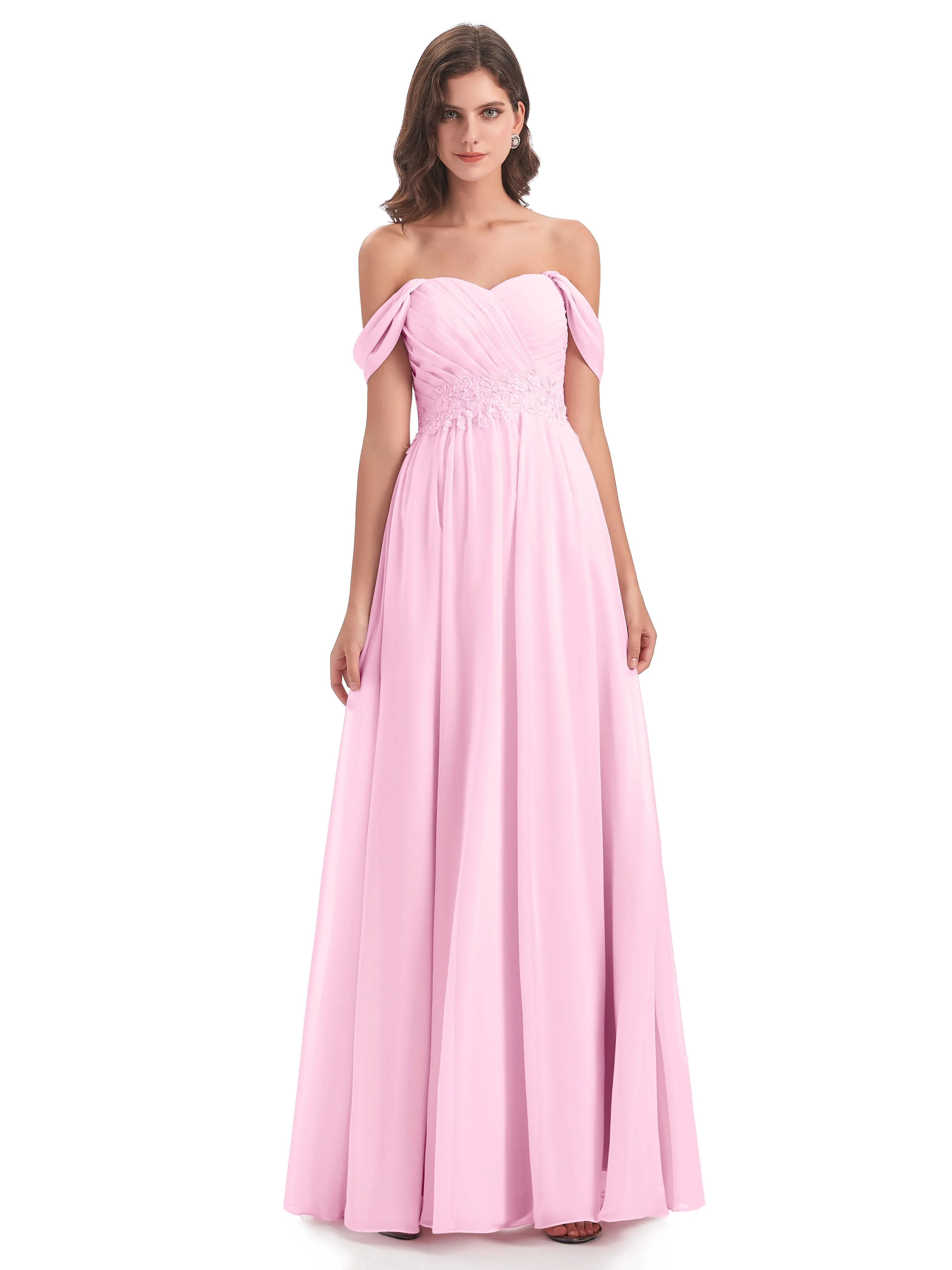 Mollie Sexy Chiffon Off The Shoulder Bridesmaid Dresses