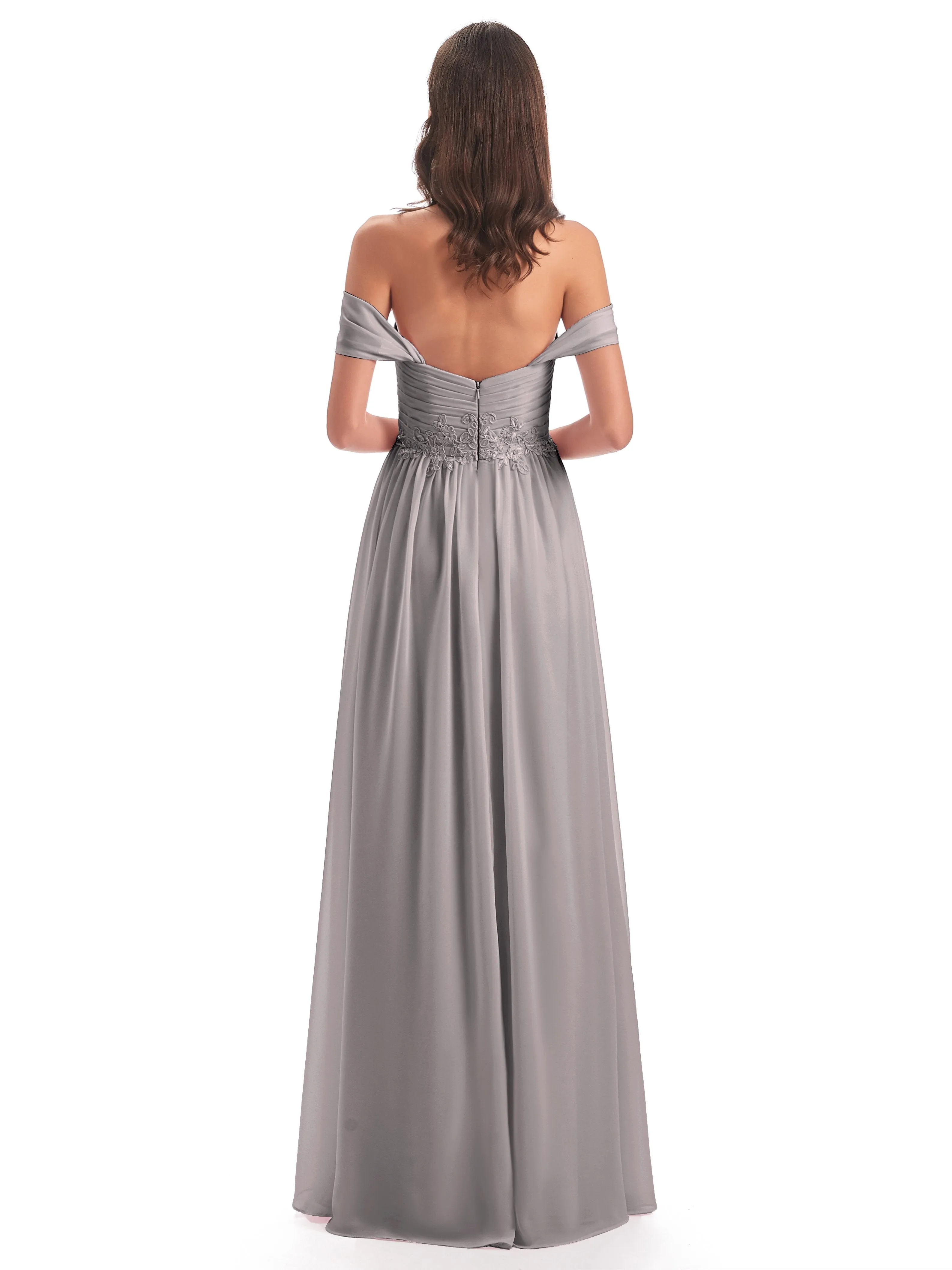 Mollie Sexy Chiffon Off The Shoulder Bridesmaid Dresses