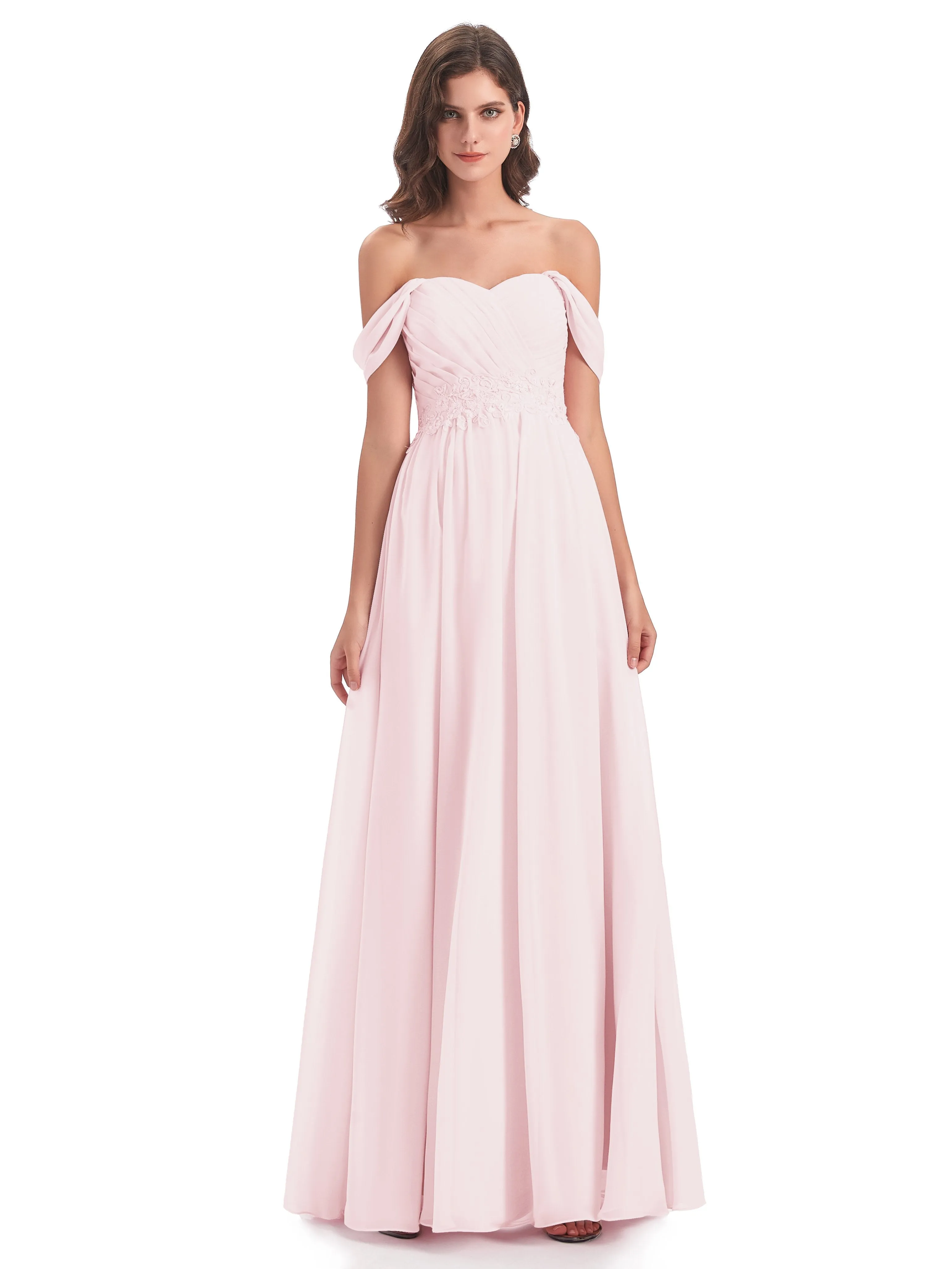 Mollie Sexy Chiffon Off The Shoulder Bridesmaid Dresses