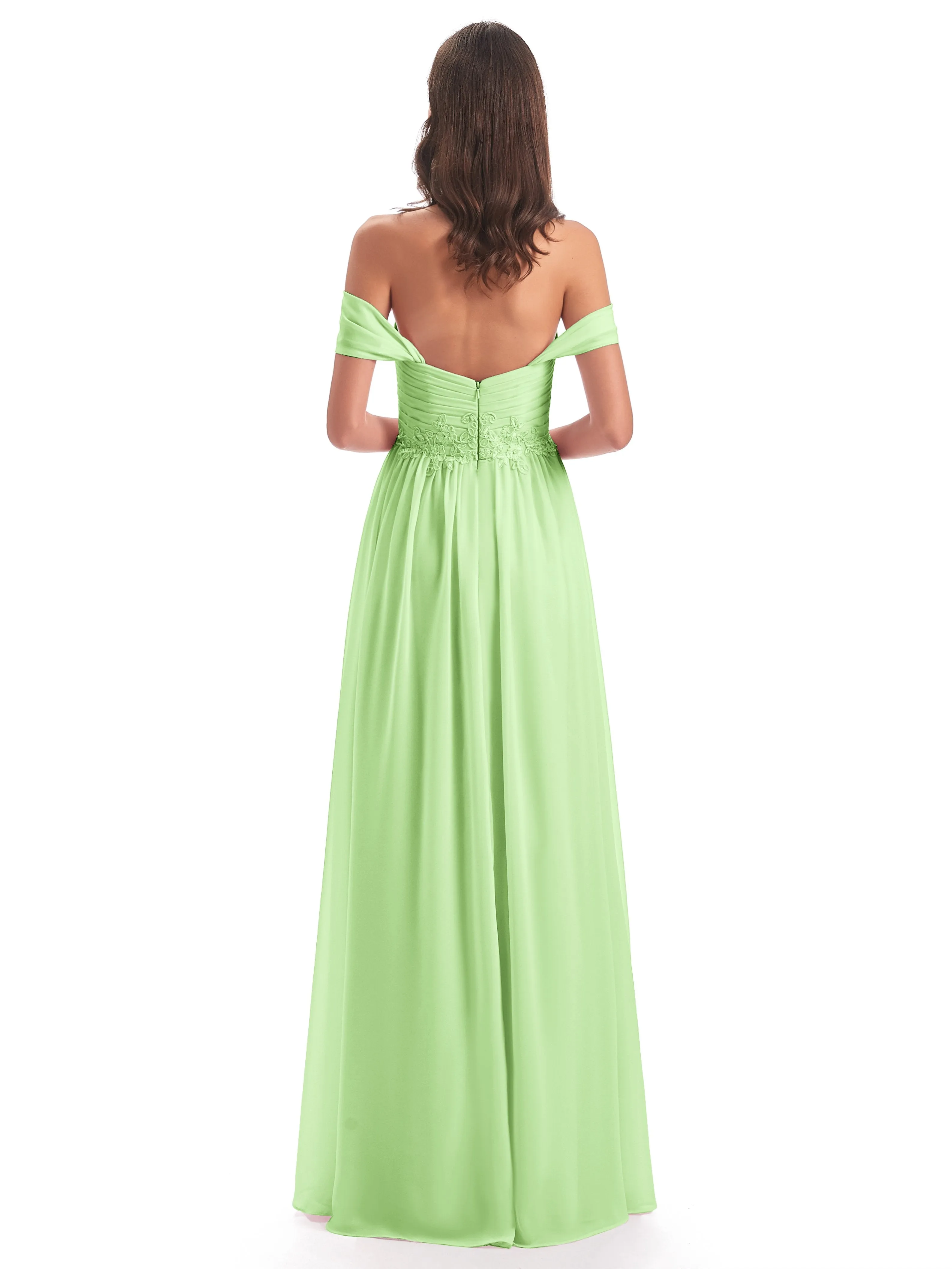 Mollie Sexy Chiffon Off The Shoulder Bridesmaid Dresses