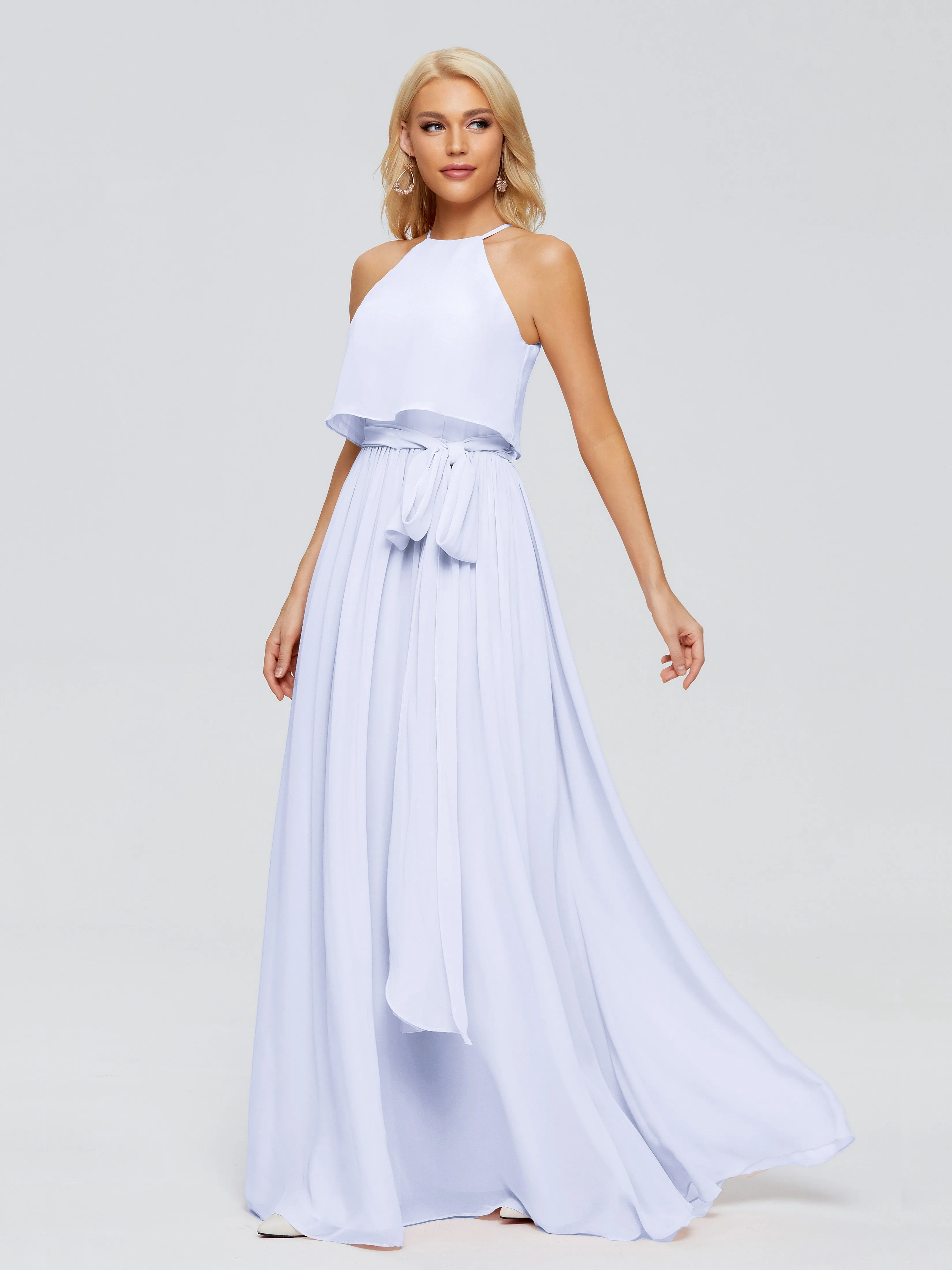 Nadey Casual Halter Chiffon Bridesmaid Dresses