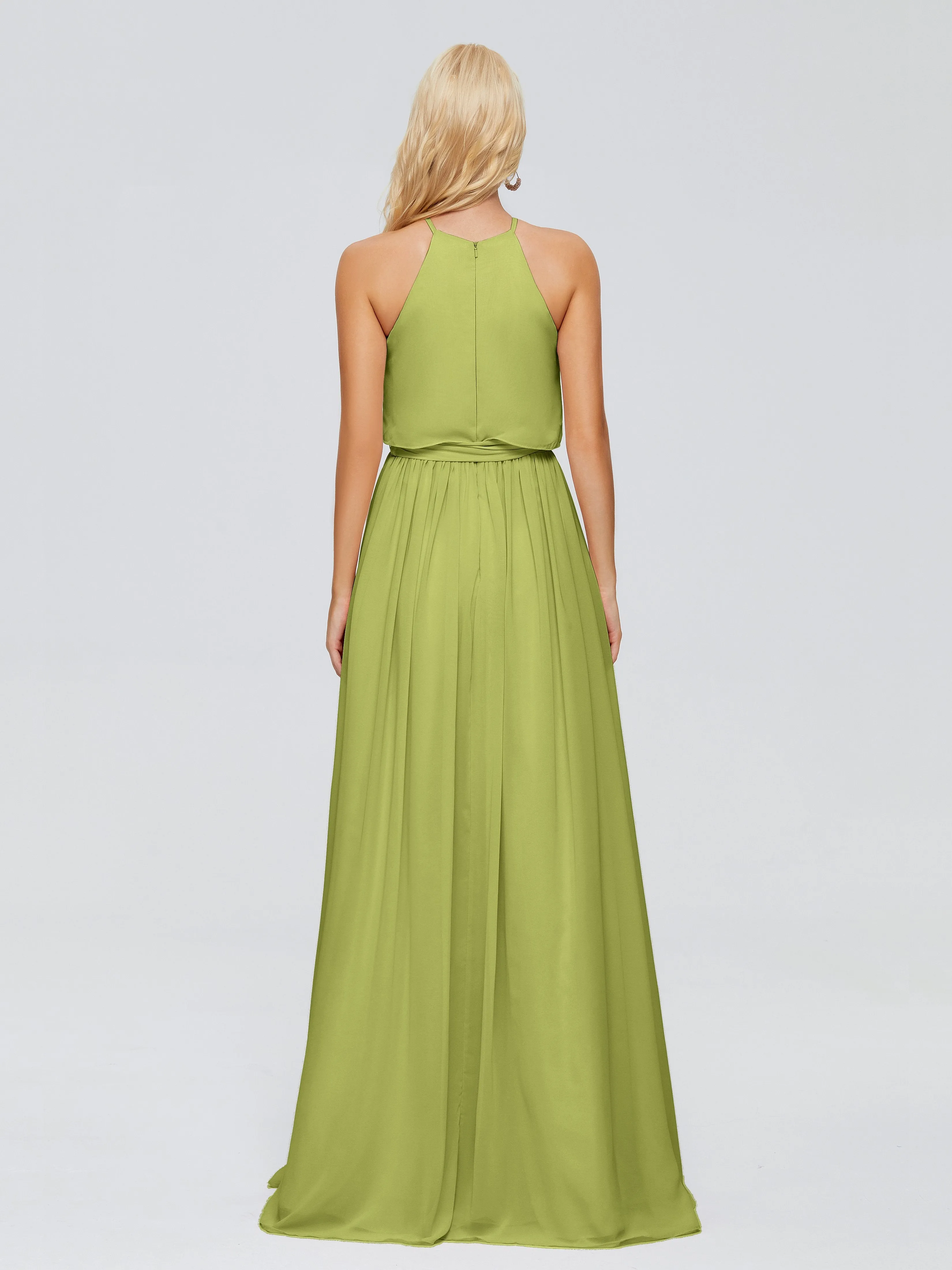 Nadey Casual Halter Chiffon Bridesmaid Dresses