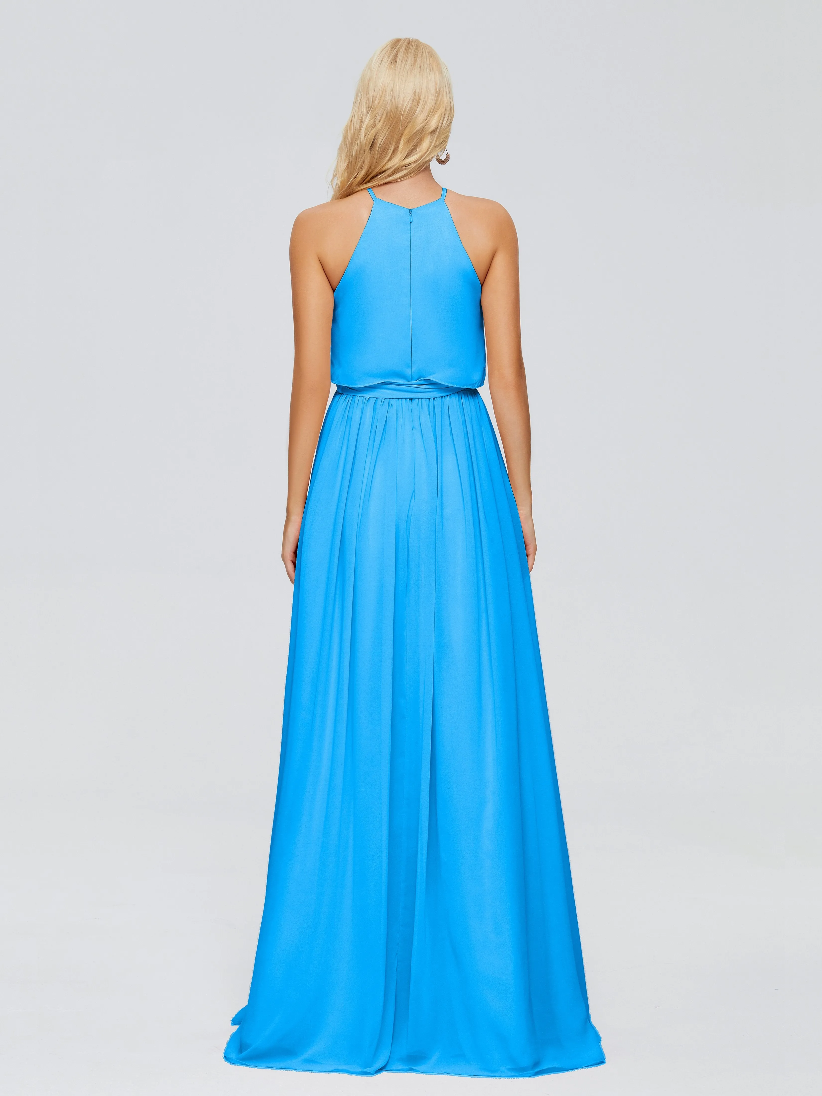 Nadey Casual Halter Chiffon Bridesmaid Dresses